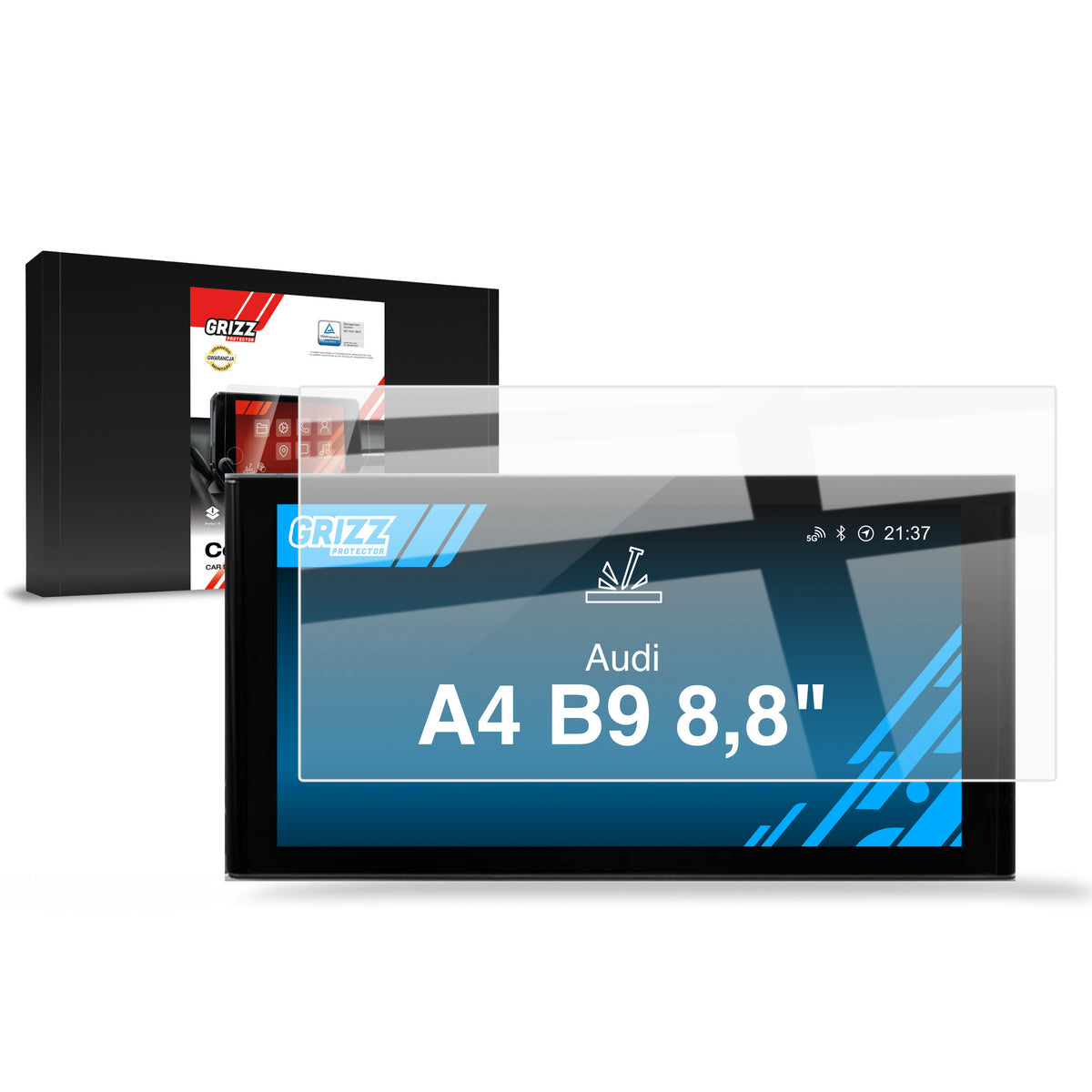 Keramische Autodisplayfolie für Audi A4 B9 8,8" (2019-2024), Grizz Protector