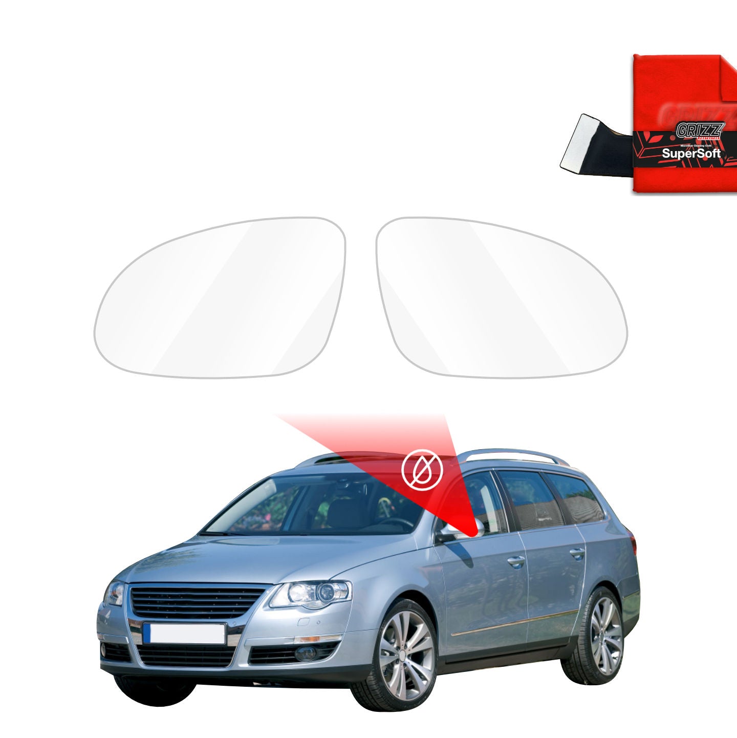 Regenschutzfolie Grizz Protector für Außenspiegel - Volkswagen Passat B6 Variant (2005-2010)