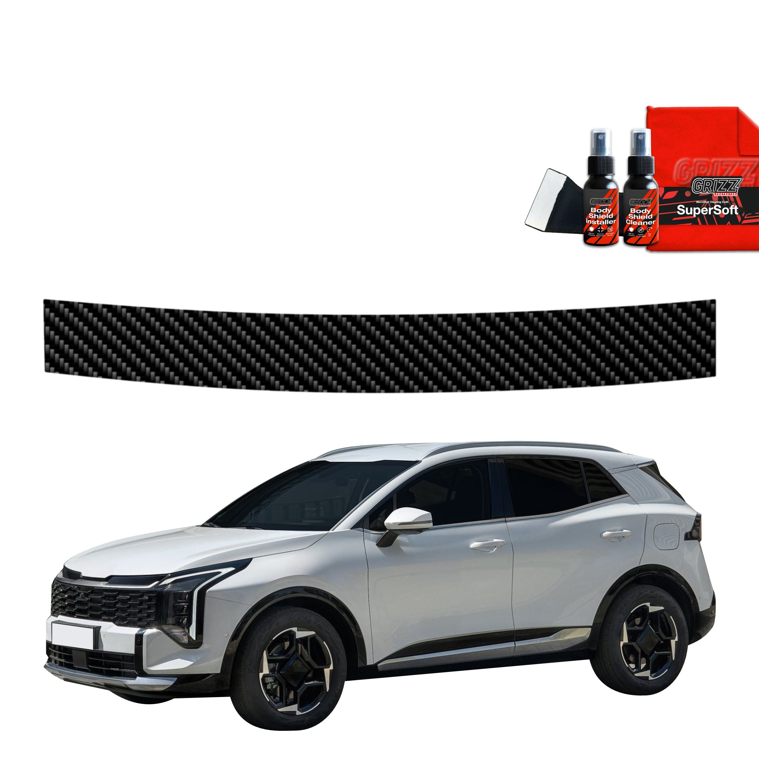 Kohlenstoff Schutzfolie Grizz Protector für Ladekante - Kia Sportage 5 Facelift (2025-2026)