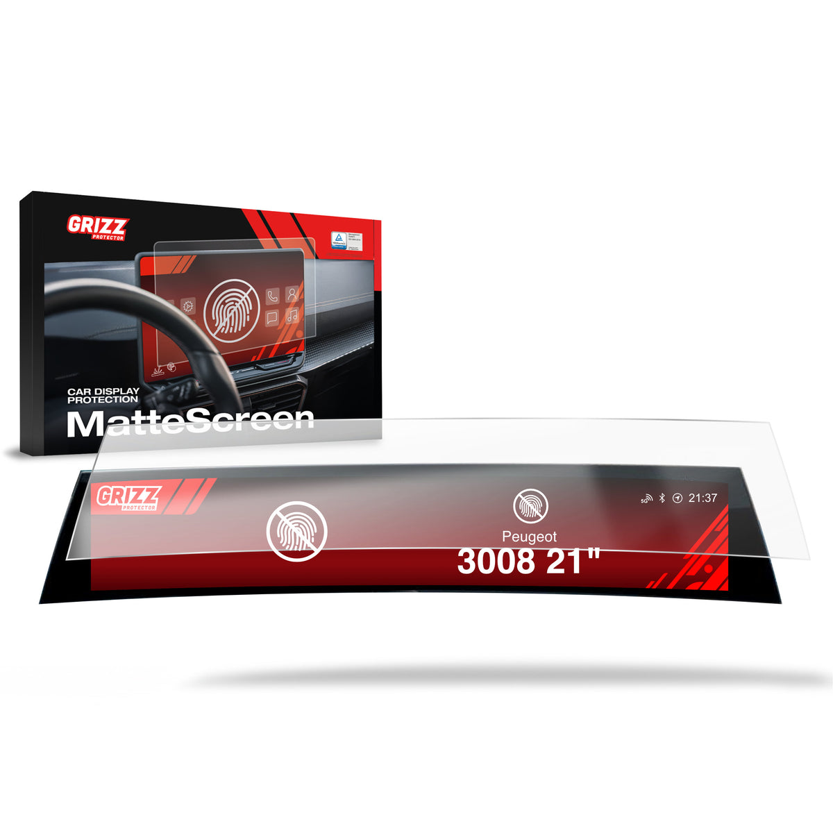 Matte Autodisplayfolie für Peugeot 3008 (2024-2026), Grizz Protector