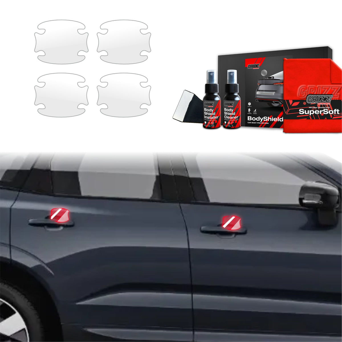 4in1 Schutzfolie Grizz Protector für Türgriffmulden - Volvo XC60 2 (2022-2026)