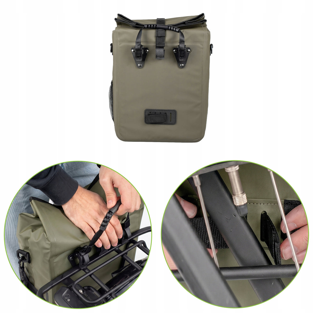 Fahrradtasche für den Gepäckträger, Vayox VA0444G 25L, Grün