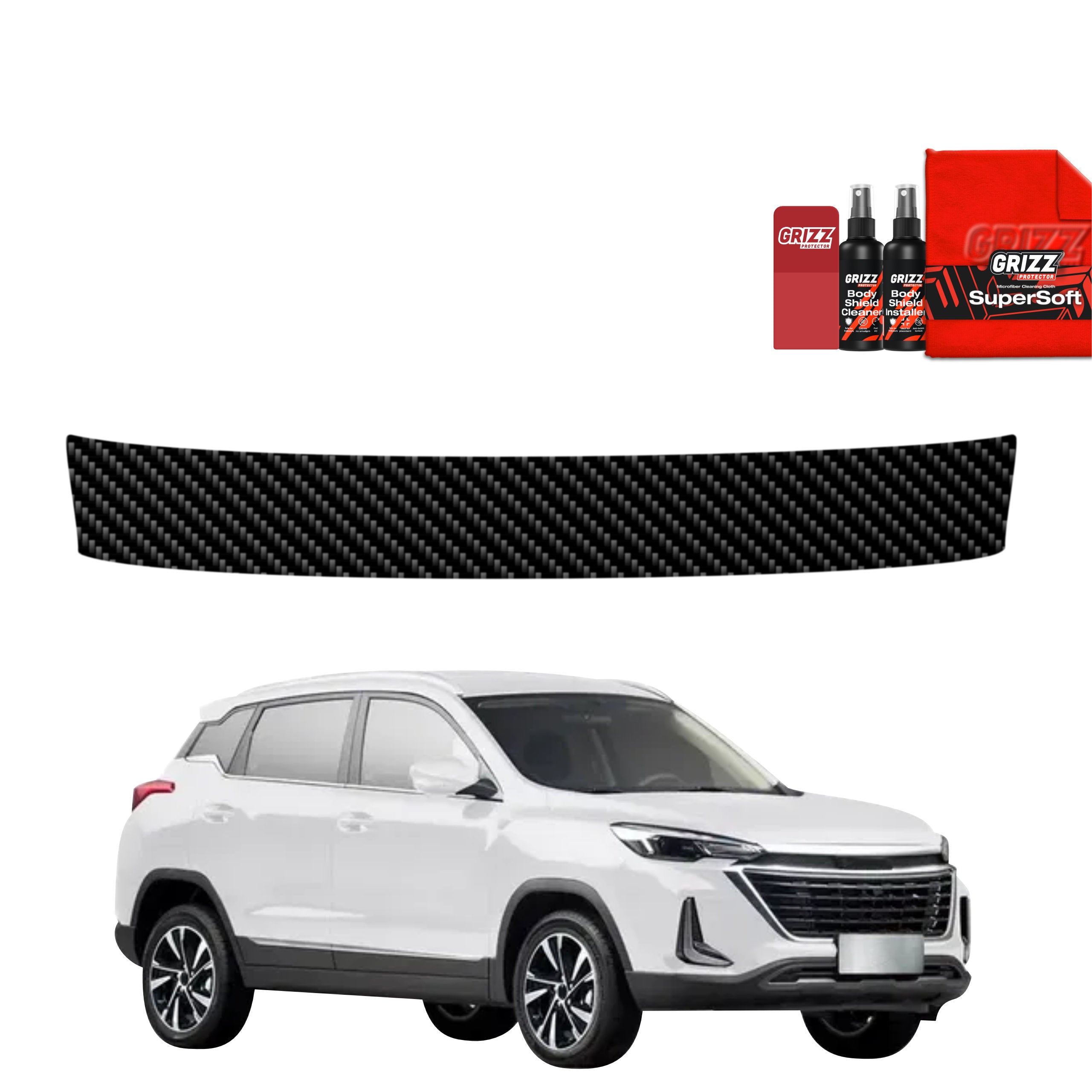 Kohlenstoff Schutzfolie Grizz Protector für Ladekante - BAIC BEIJING 3 (2023-2026)