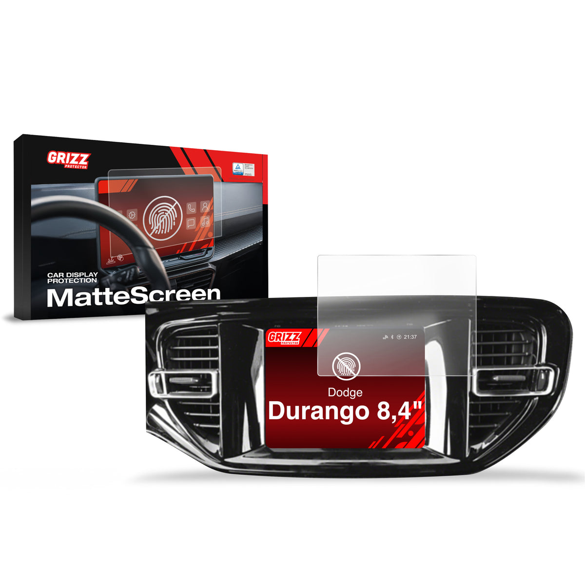 Matte Autodisplayfolie für Dodge Durango (2020-2024), Grizz Protector