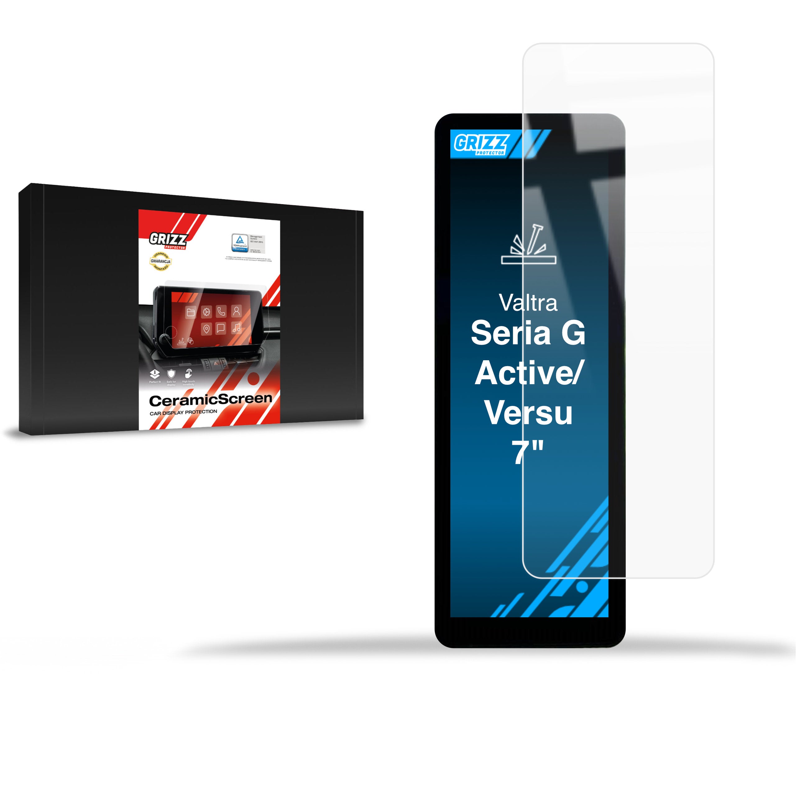 Keramische Autodisplayfolie für Valtra seria G Versu A-Pillar Display 7" (2017-2026), Grizz Protector