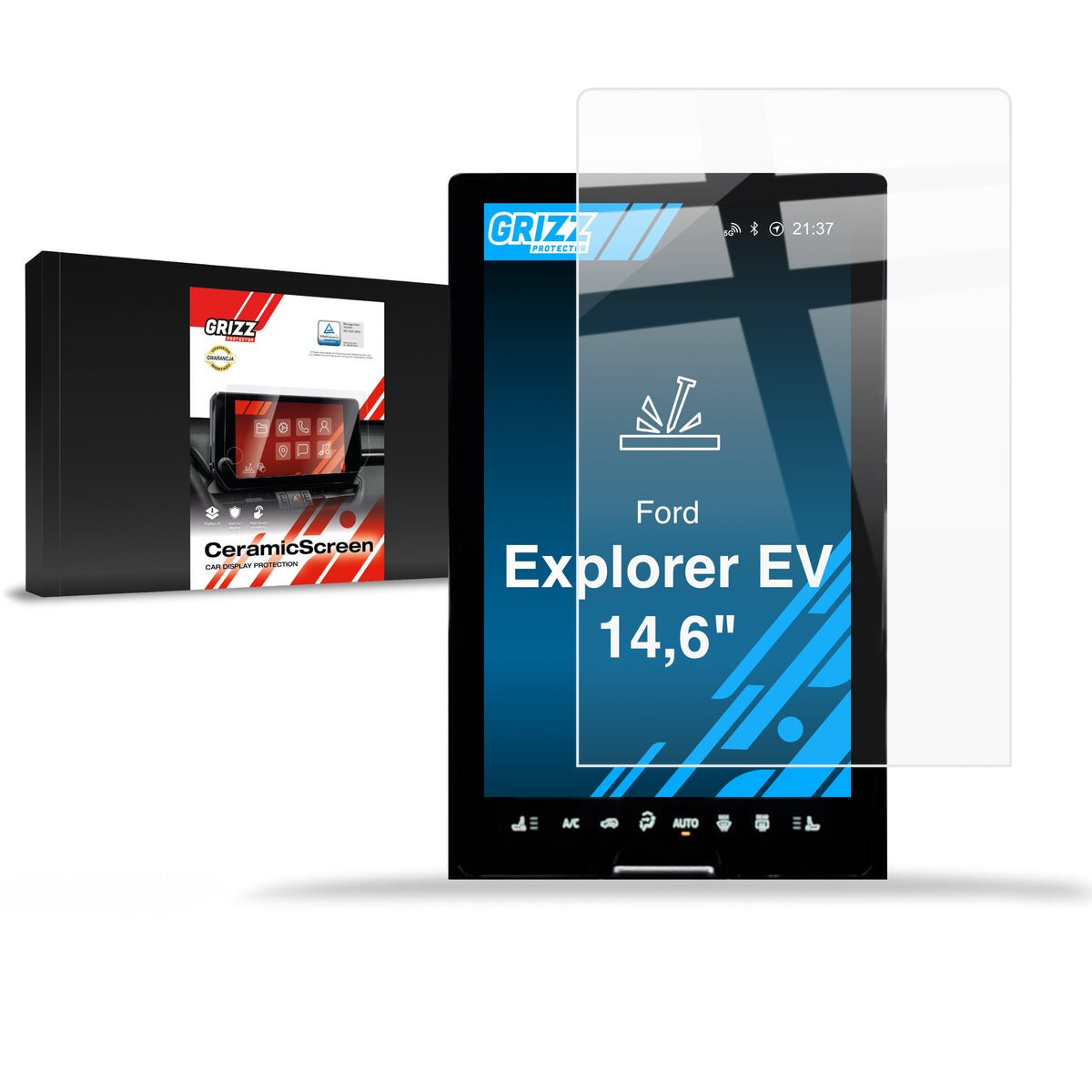 Keramische Autodisplayfolie für Ford Explorer EV 14,6" (2024-2026), Grizz Protector