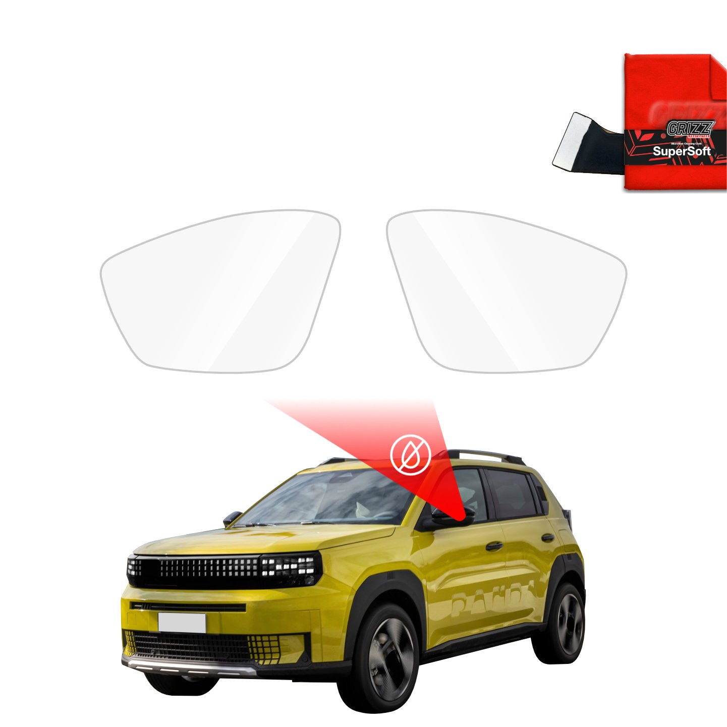 Regenschutzfolie Grizz Protector für Außenspiegel - Fiat Grande Panda (2025-2026)