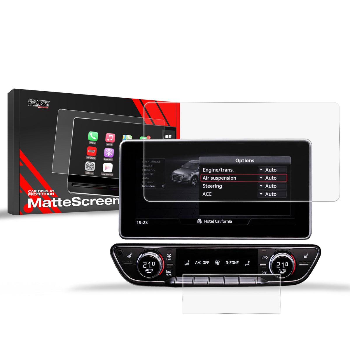 Matte Autodisplayfolie 2in1 für Audi A5 B9 8,3" (2016-2019), Grizz Protector