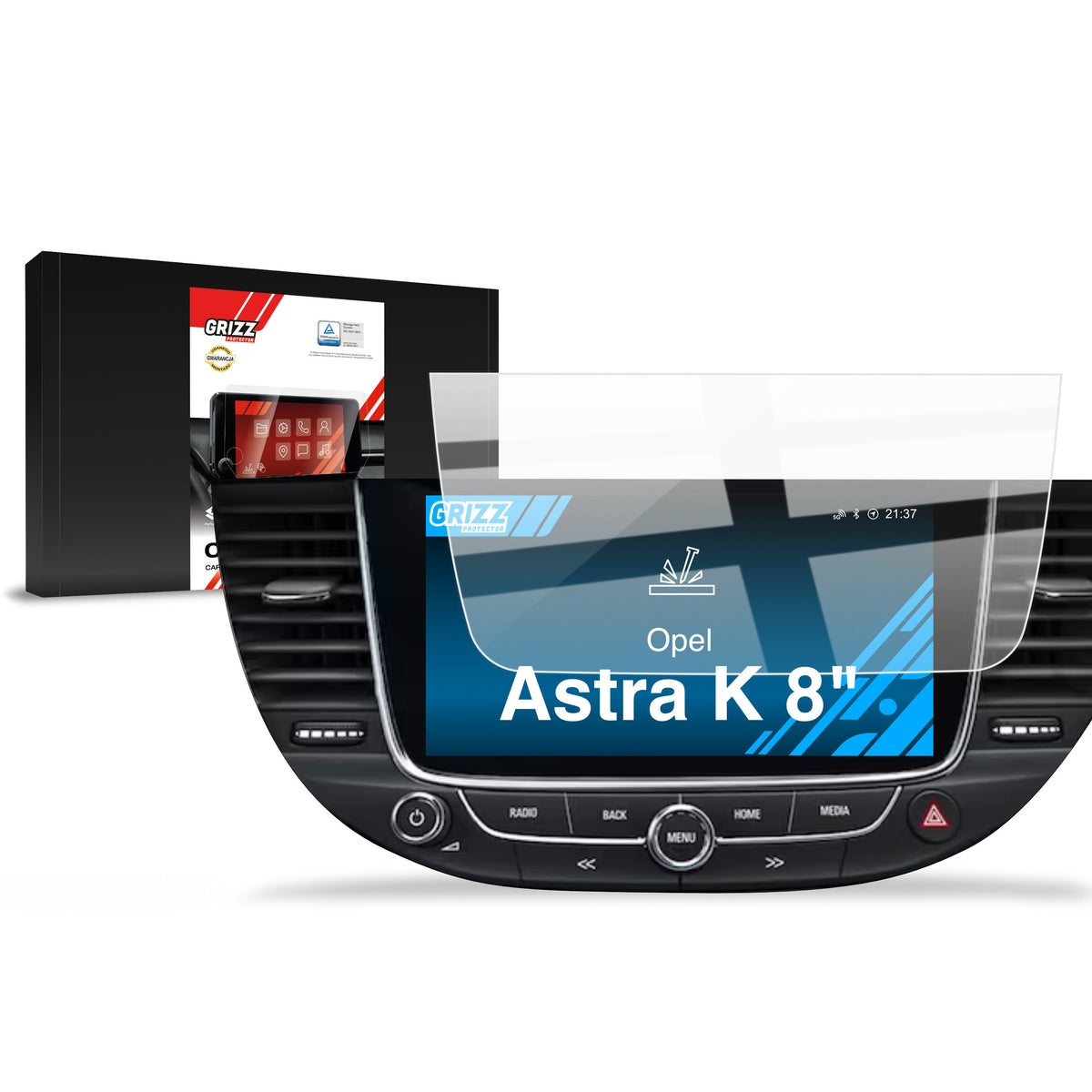 Keramische Autodisplayfolie für Opel Astra K 8" (2017-2021), Grizz Protector