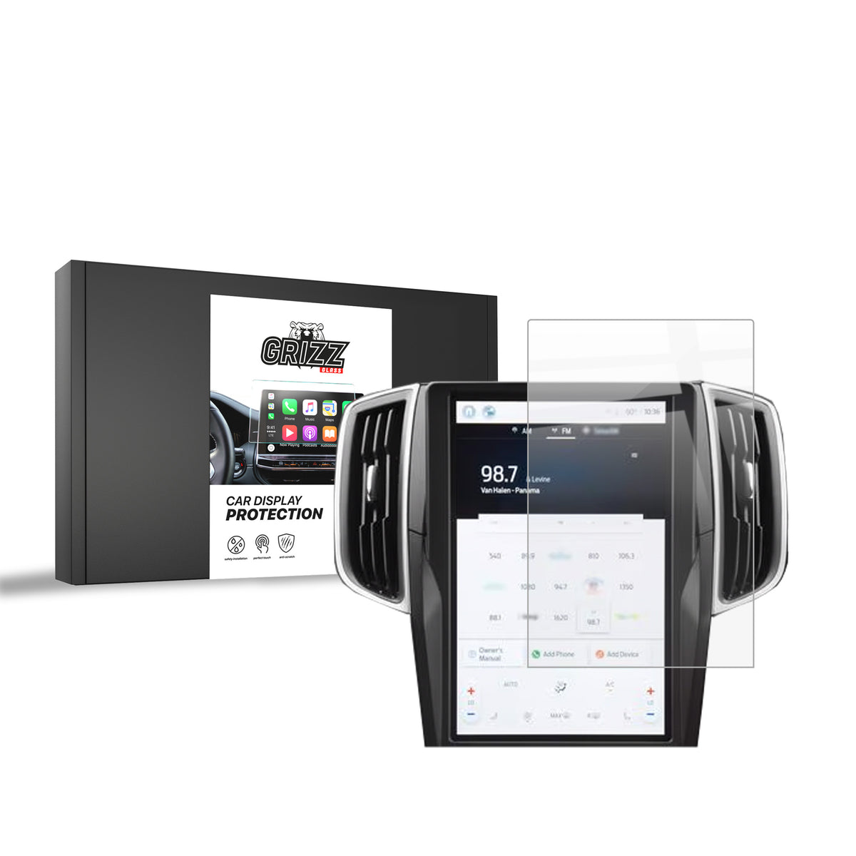 Keramische Autodisplayfolie für Ford Edge 12" Sync4 (2021-2025), Grizz Protector