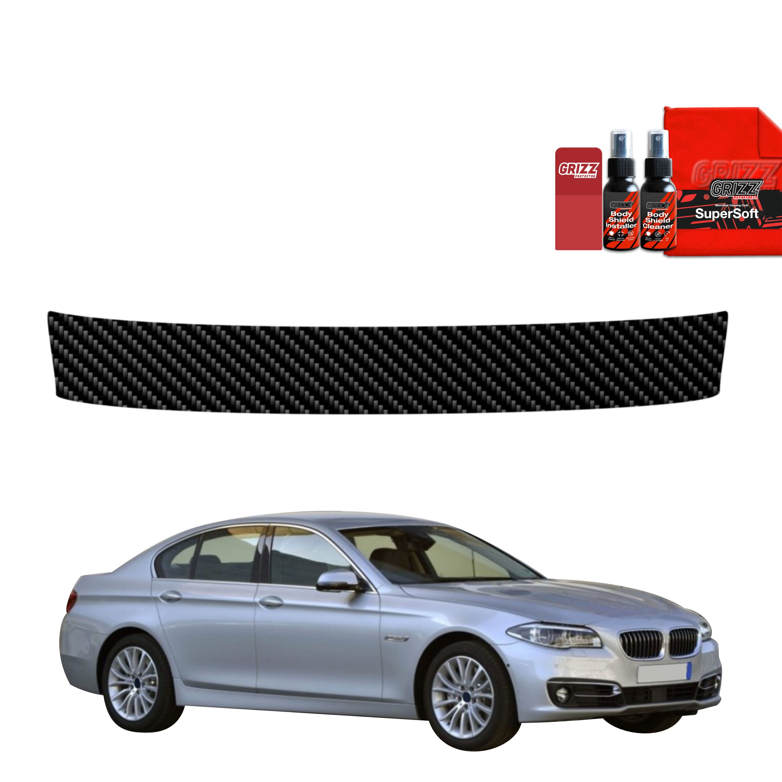 Kohlenstoff Schutzfolie Grizz Protector für Ladekante - BMW 5 F10 Sedan LCI (2012-2017)