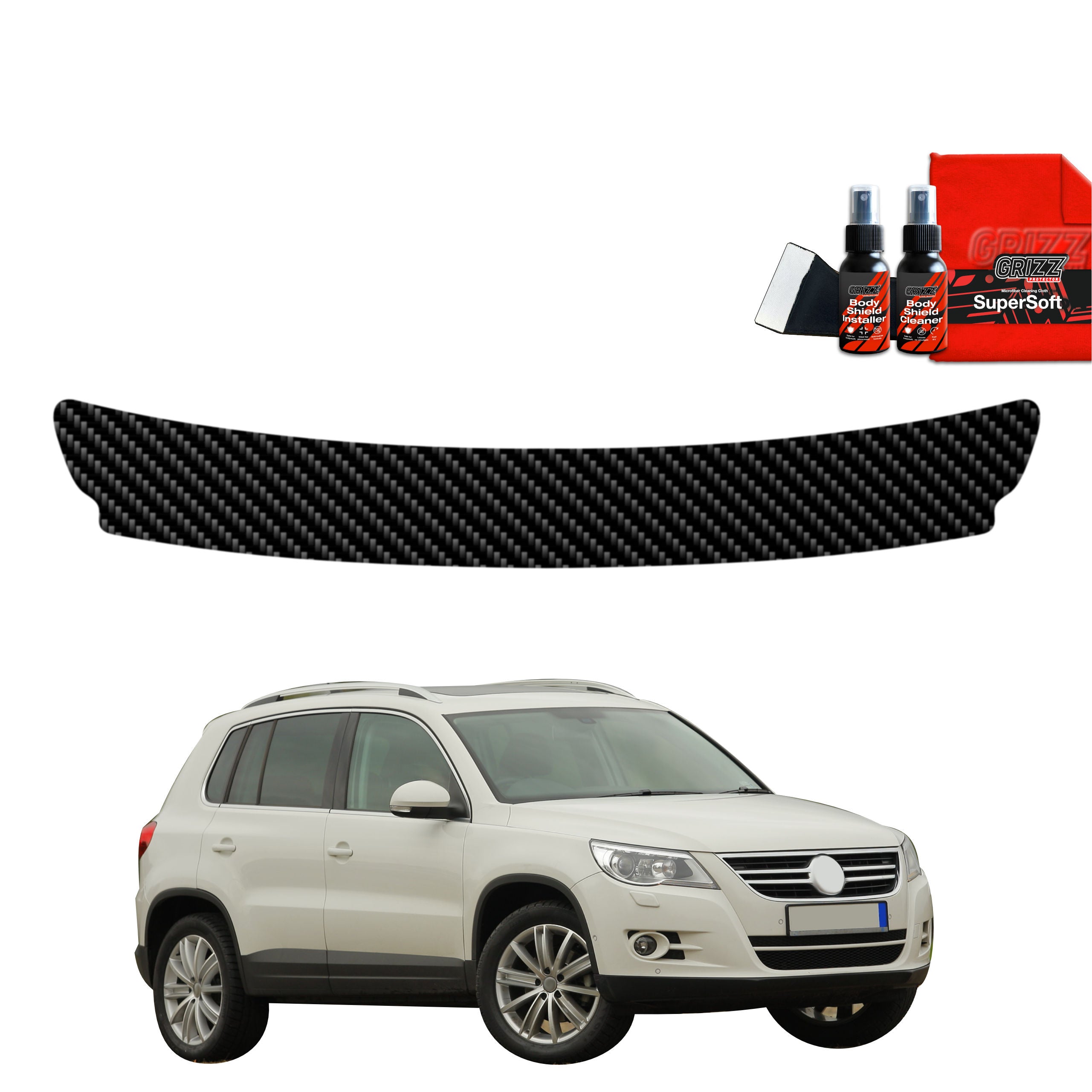 Kohlenstoff Schutzfolie Grizz Protector für Ladekante - Volkswagen Tiguan 5D (2007-2011)