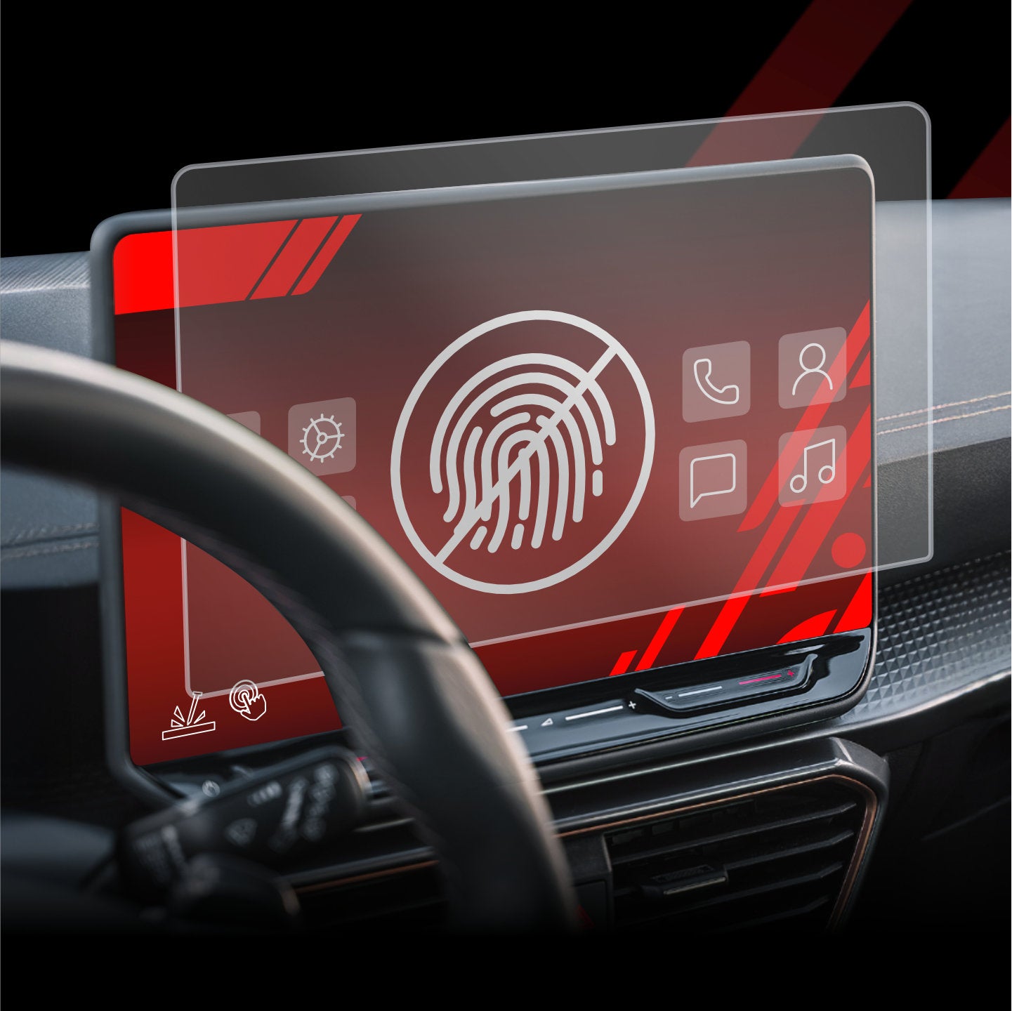 Matte Autodisplayfolie für Mercedes EQE Widescreen (2022-2025), Grizz Protector