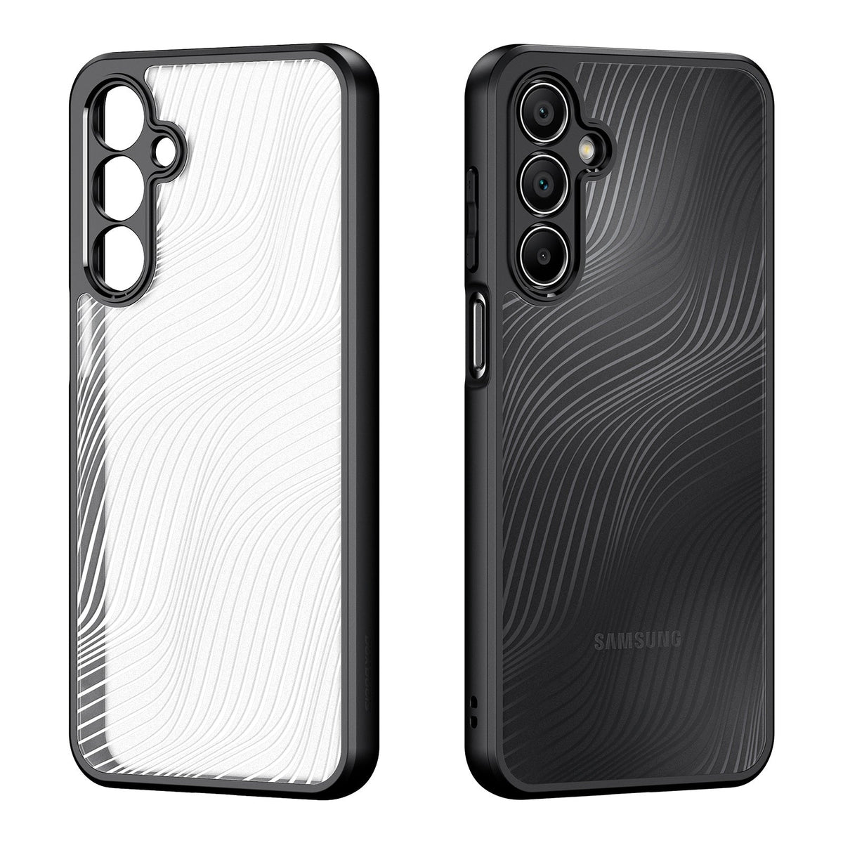 Handyhülle für Galaxy A16 5G / 4G, Dux Ducis Aimo, Transparent mit schwarzen Rahmen