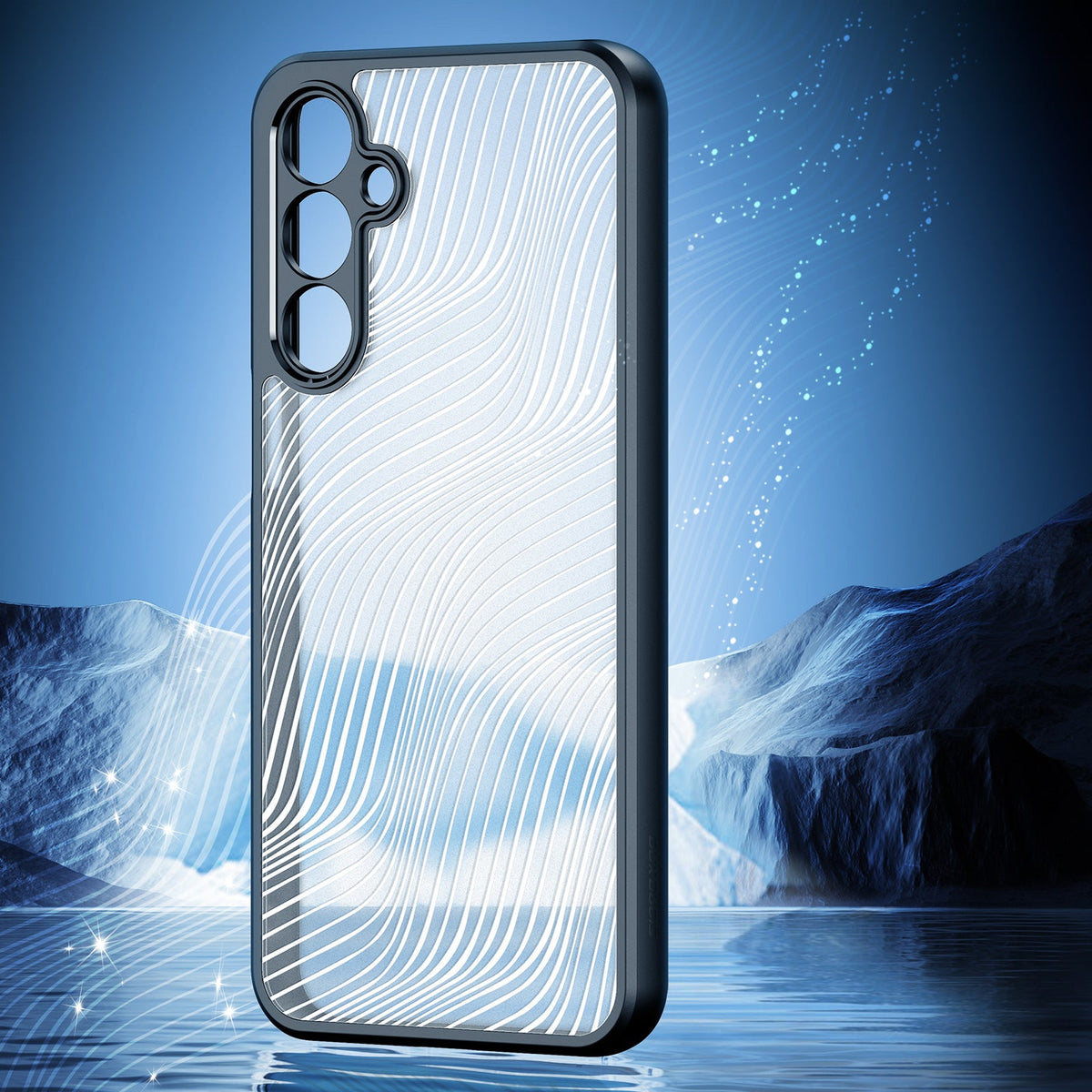 Handyhülle für Galaxy A16 5G / 4G, Dux Ducis Aimo, Transparent mit schwarzen Rahmen
