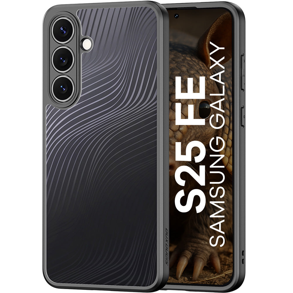 Handyhülle für Galaxy S25 FE, Dux Ducis AIMO, Transparent mit Schwarzen Rahmen