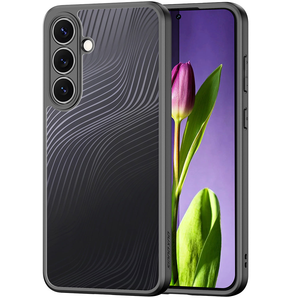 Handyhülle für Galaxy S25 FE, Dux Ducis AIMO, Transparent mit Schwarzen Rahmen