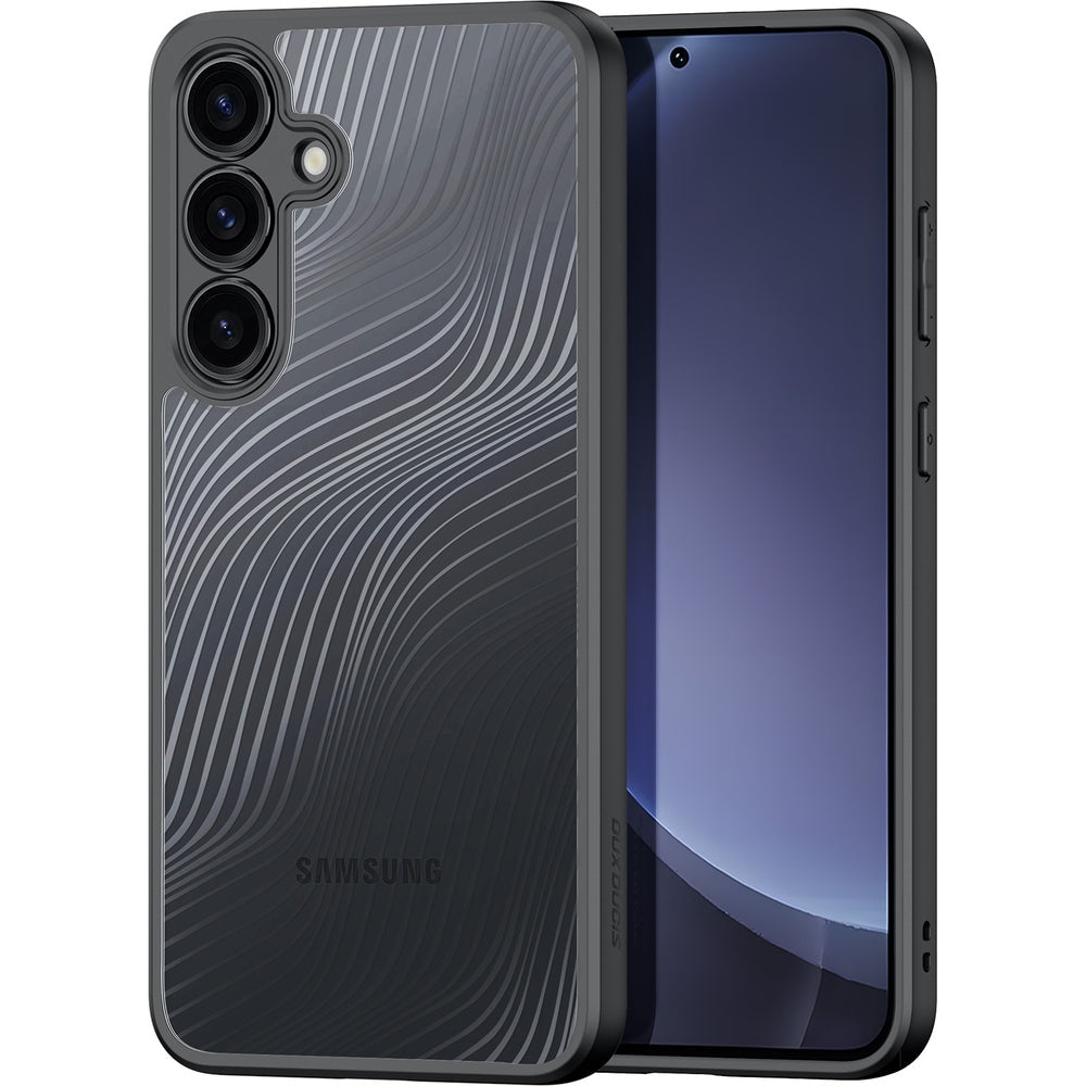 Handyhülle für Galaxy S25 Plus, Dux Ducis Aimo, Transparent mit schwarzen Rahmen