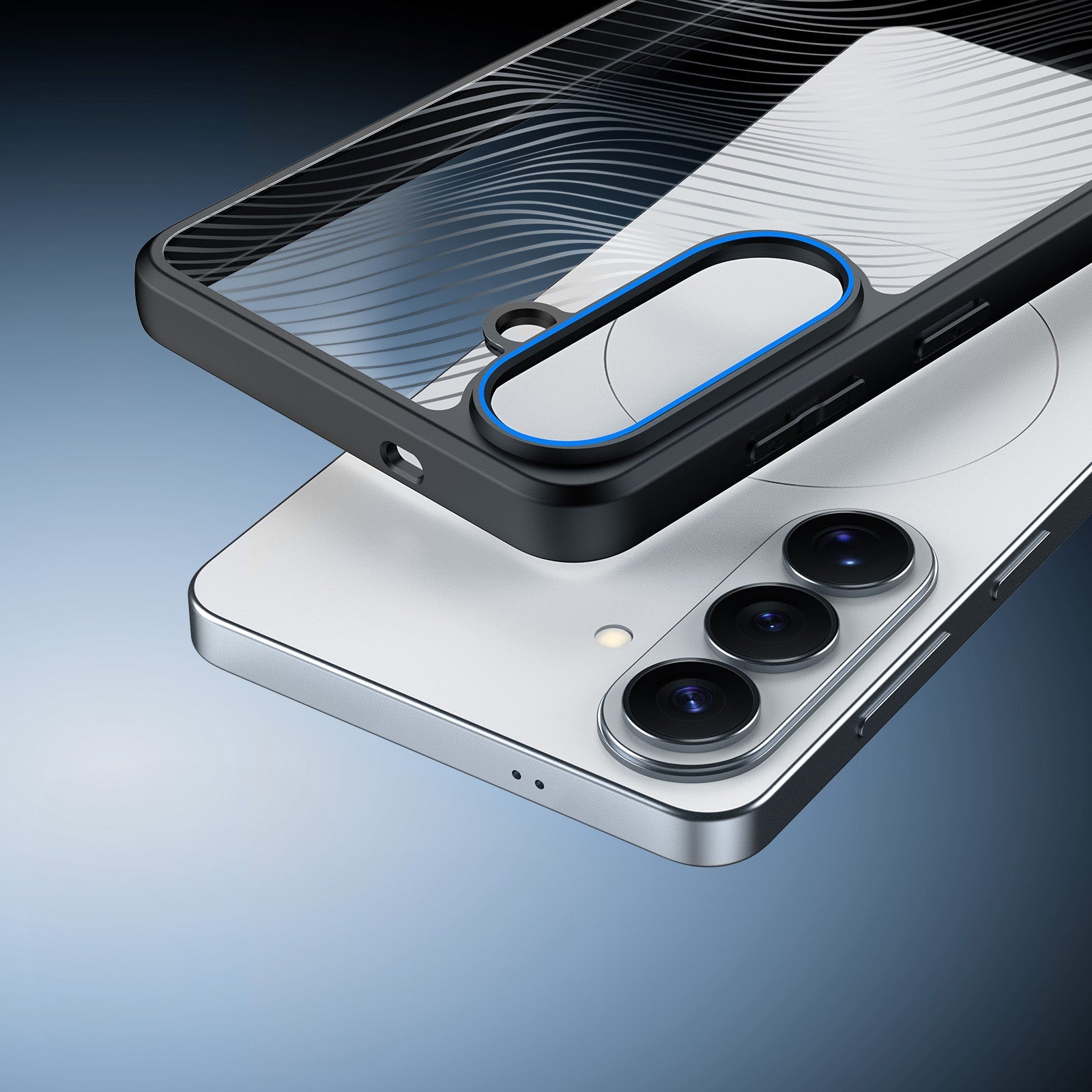 Handyhülle für Galaxy S26 Plus, Dux Ducis Aimo, Schwarz und Transparent