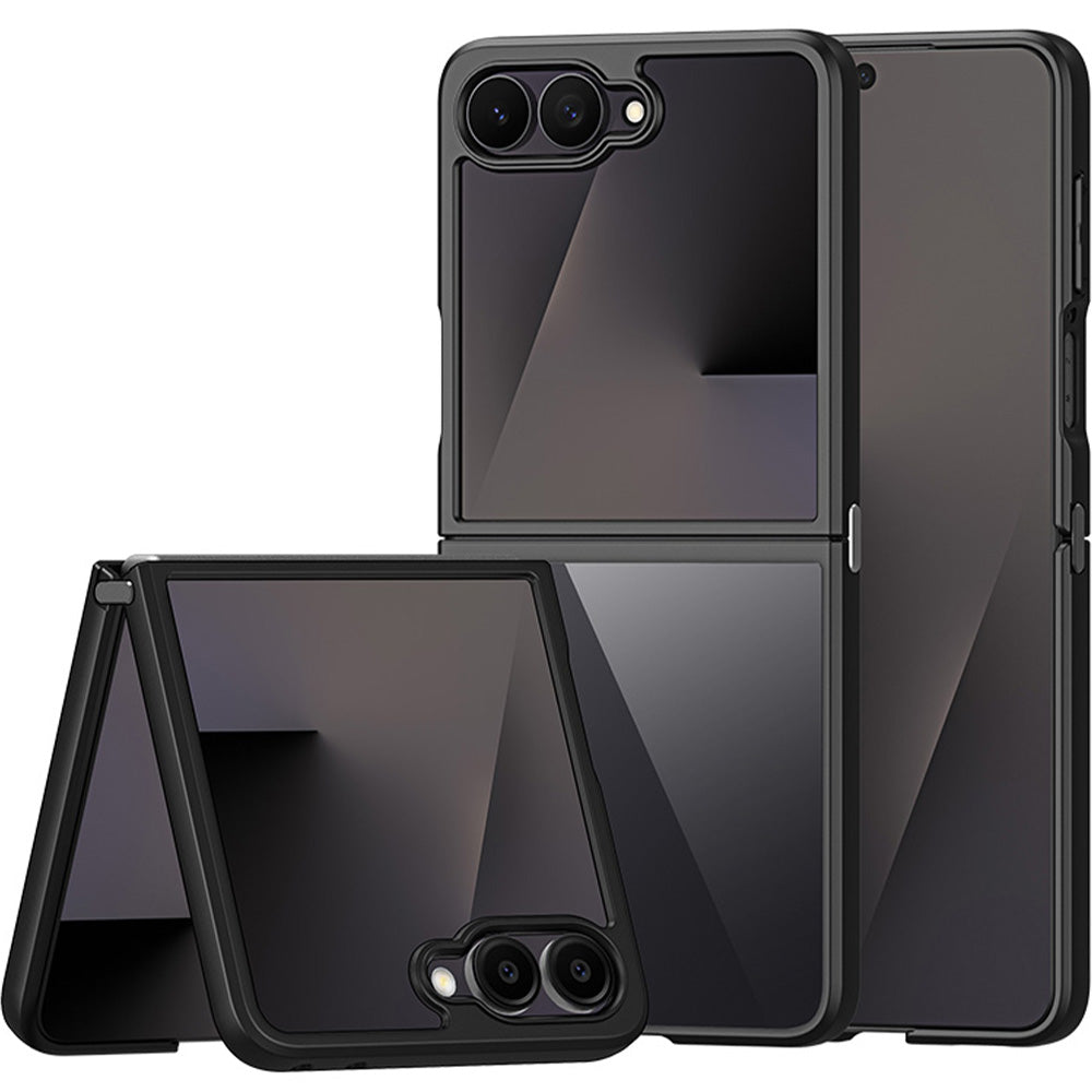 Handyhülle für Galaxy Z Flip8, Dux Ducis Aimo, Transparent mit Schwarzen Rahmen