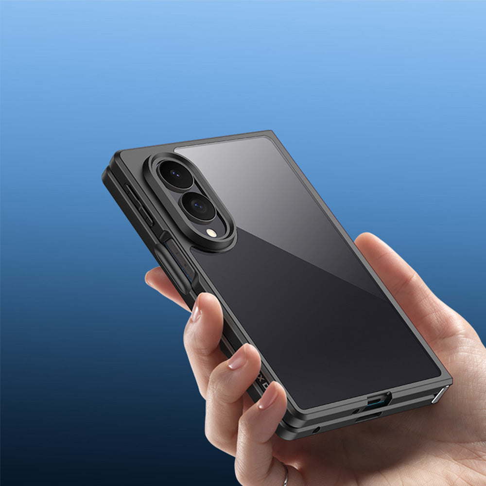 Handyhülle für Galaxy Z Fold8, Dux Ducis Aimo, Transparent mit Schwarzen Rahmen