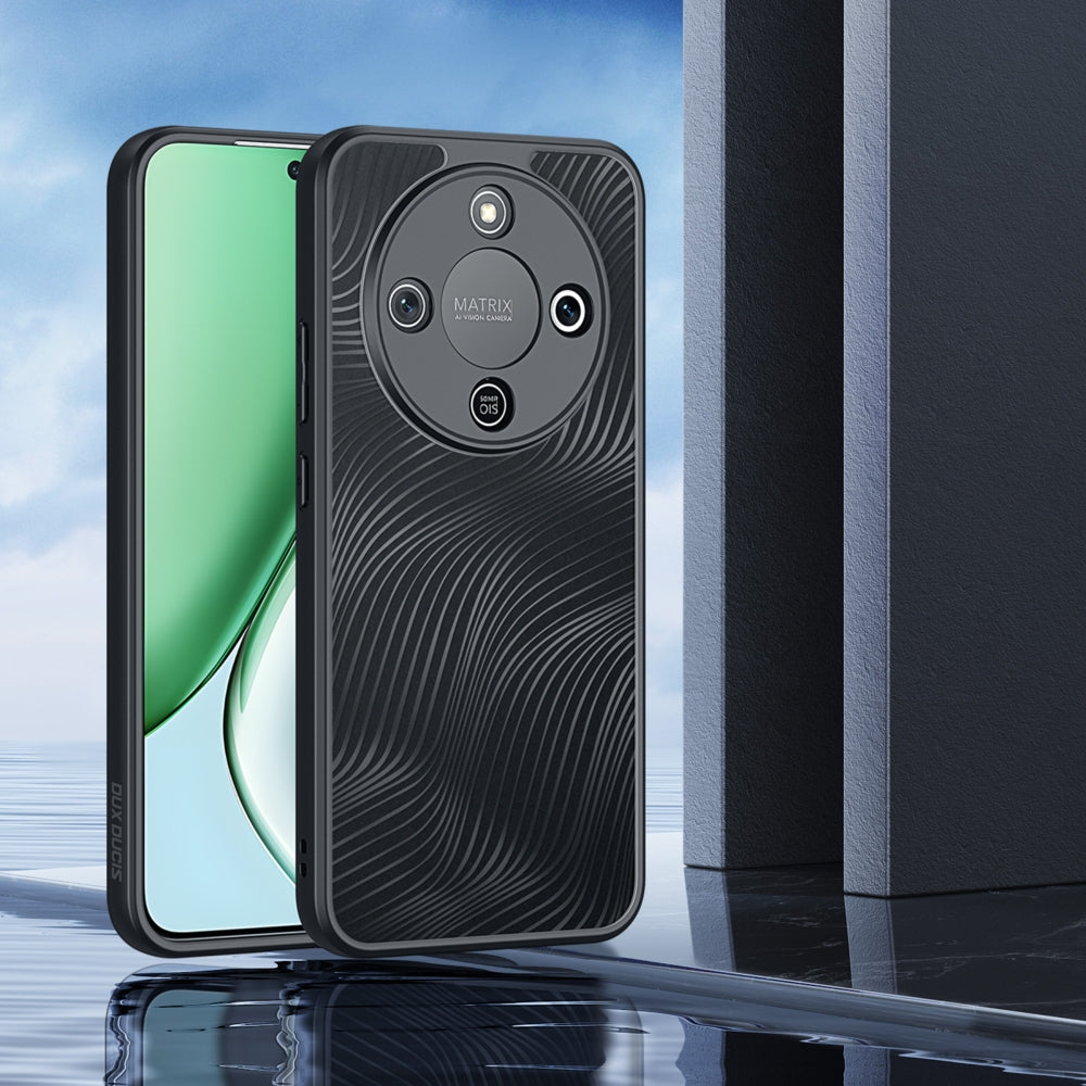 Handyhülle für Honor Magic8 Lite, Dux Ducis Aimo, Transparent mit schwarzen Rahmen