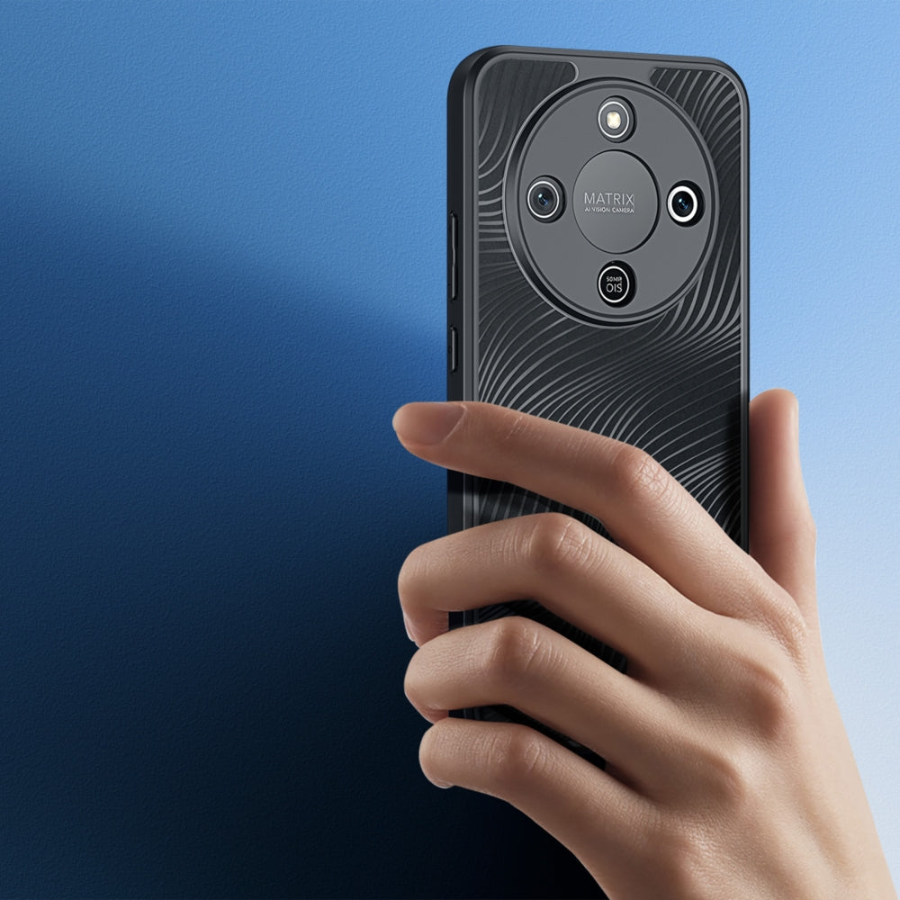 Handyhülle für Honor Magic8 Lite, Dux Ducis Aimo, Transparent mit schwarzen Rahmen
