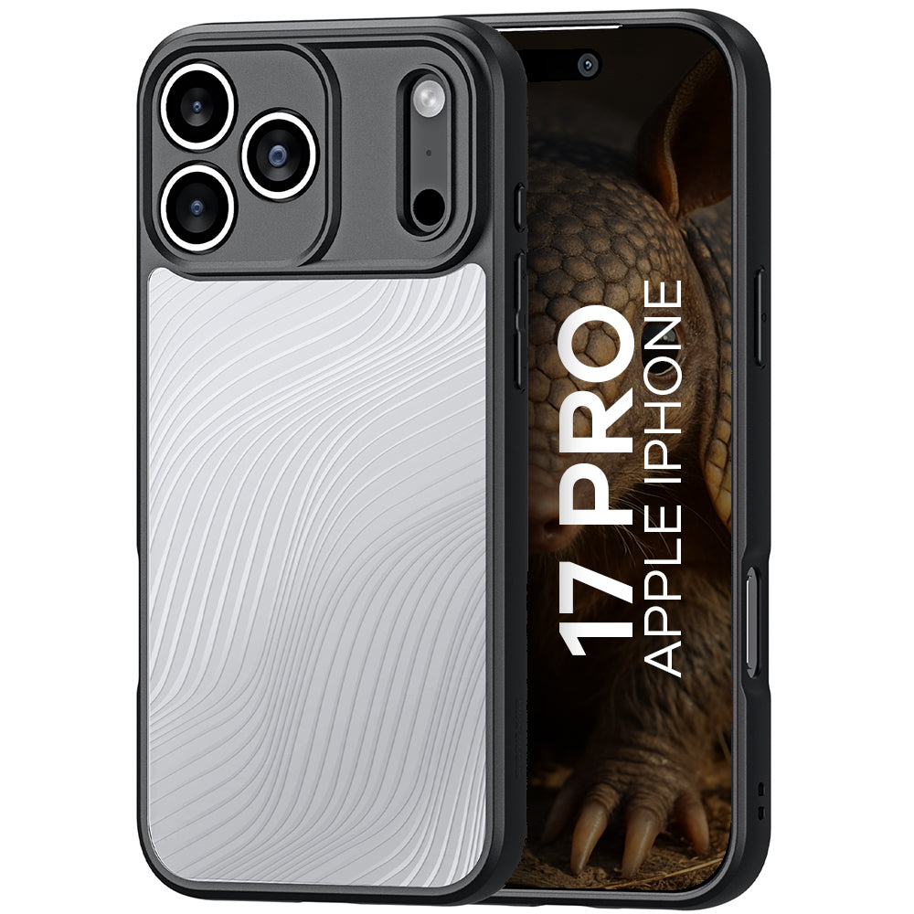 Handyhülle für iPhone 17 Pro, Dux Ducis Aimo, Transparent mit schwarzen Rahmen