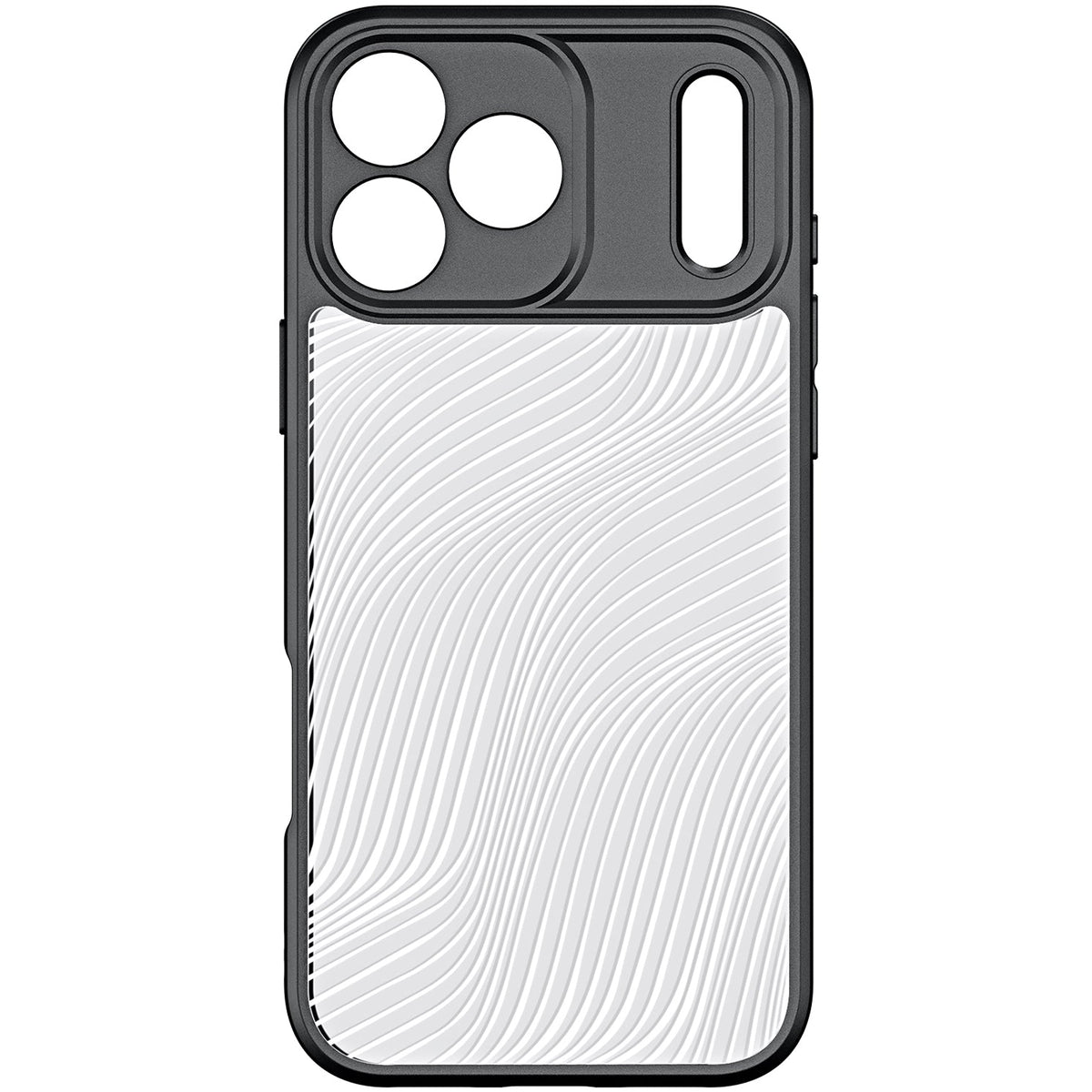 Handyhülle für iPhone 17 Pro, Dux Ducis Aimo, Transparent mit schwarzen Rahmen