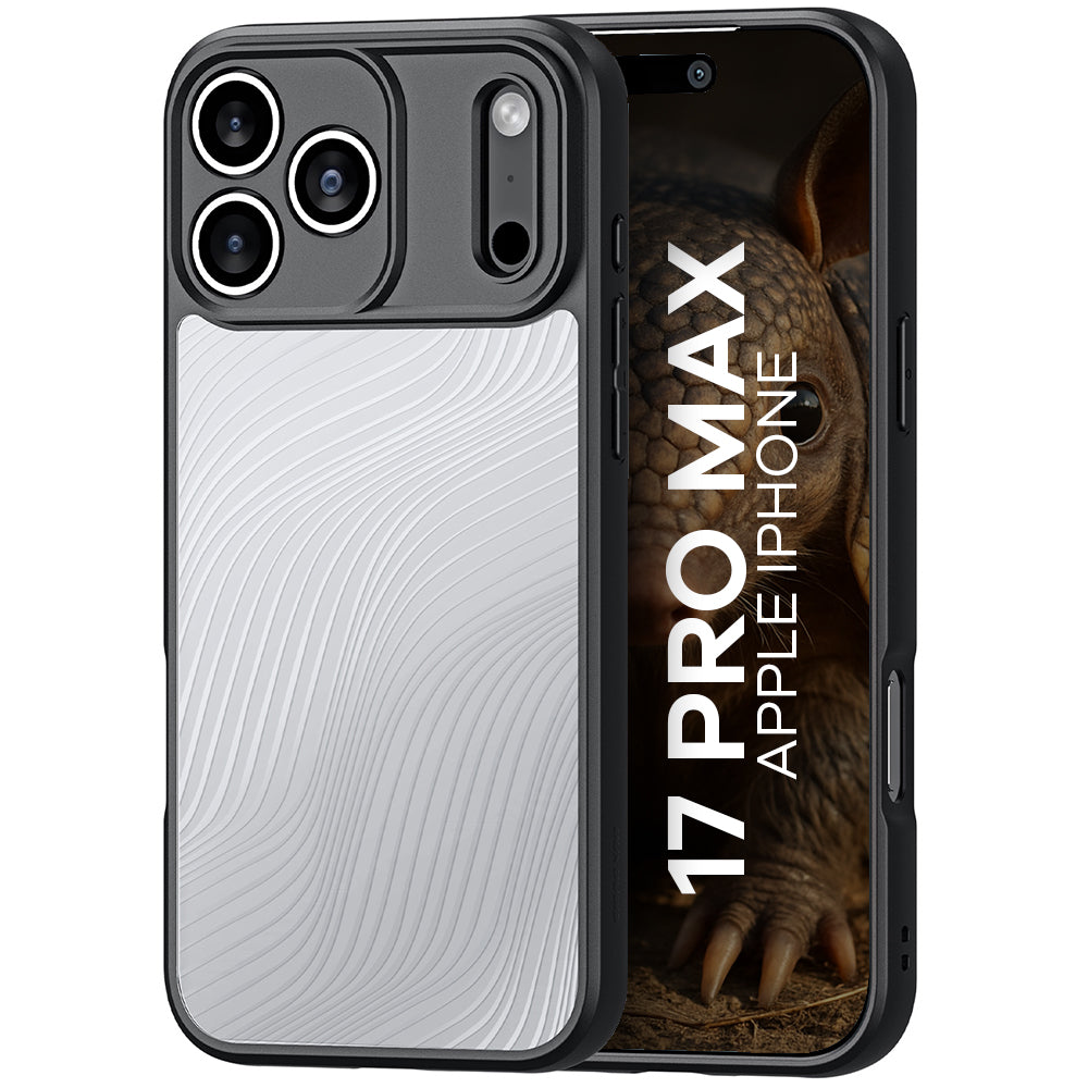 Handyhülle für iPhone 17 Pro Max, Dux Ducis Aimo, Transparent mit schwarzen Rahmen