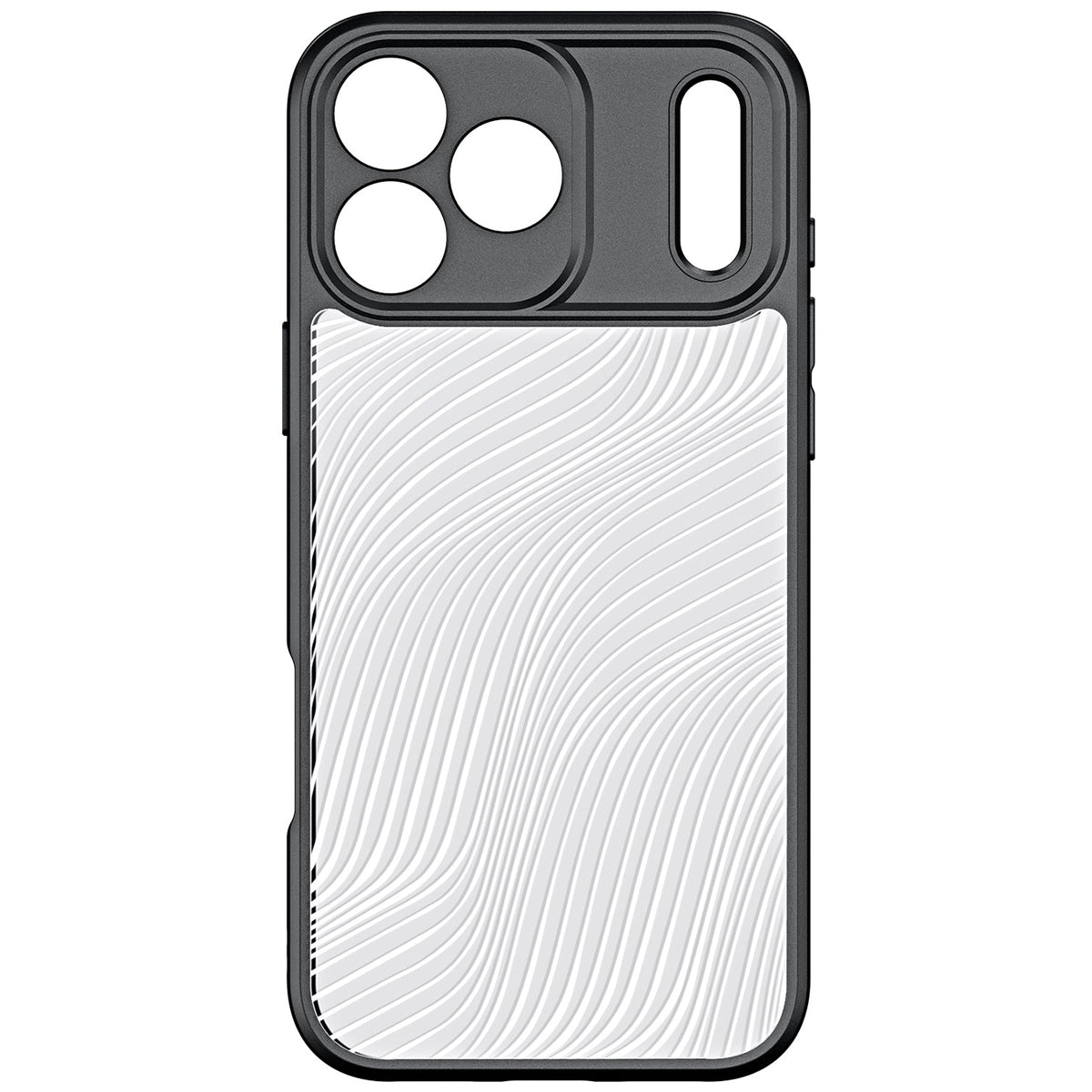 Handyhülle für iPhone 17 Pro Max, Dux Ducis Aimo, Transparent mit schwarzen Rahmen