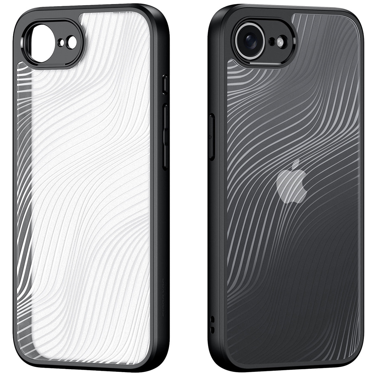 Handyhülle für iPhone 17e / 16e, Dux Ducis Aimo, Schwarz und Transparent