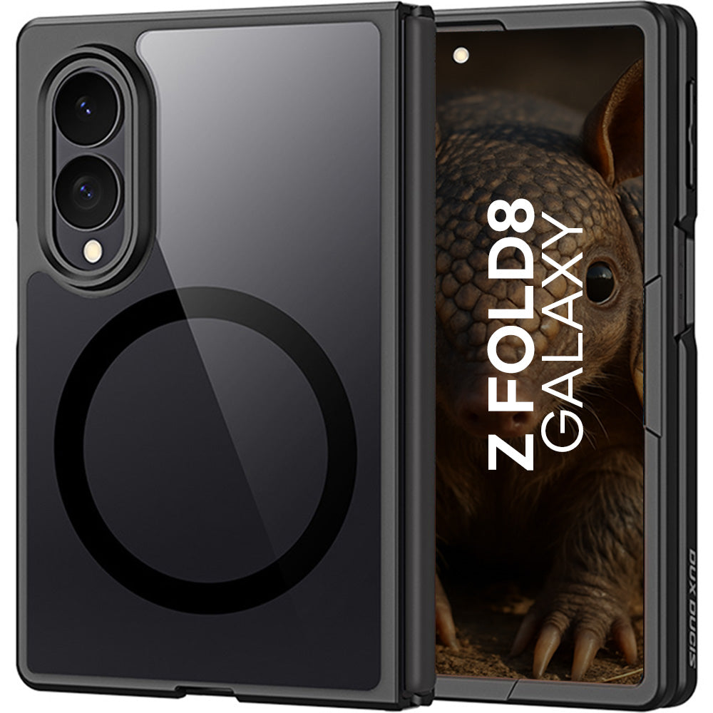 Handyhülle für Galaxy Z Fold8, Dux Ducis Aimo Mag, Transparent mit Schwarzen Rahmen