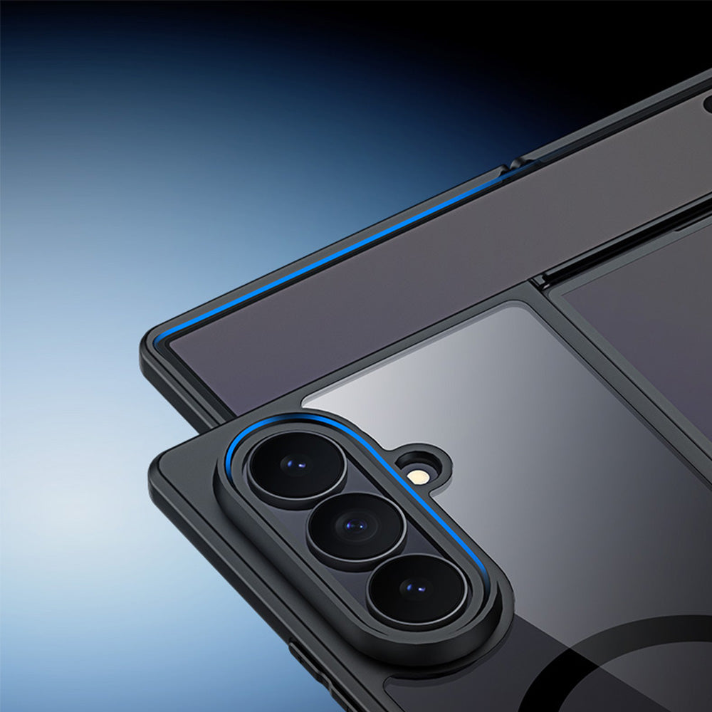 Handyhülle für Galaxy Z Fold8 Ultra, Dux Ducis Aimo Mag, Transparent mit Schwarzen Rahmen