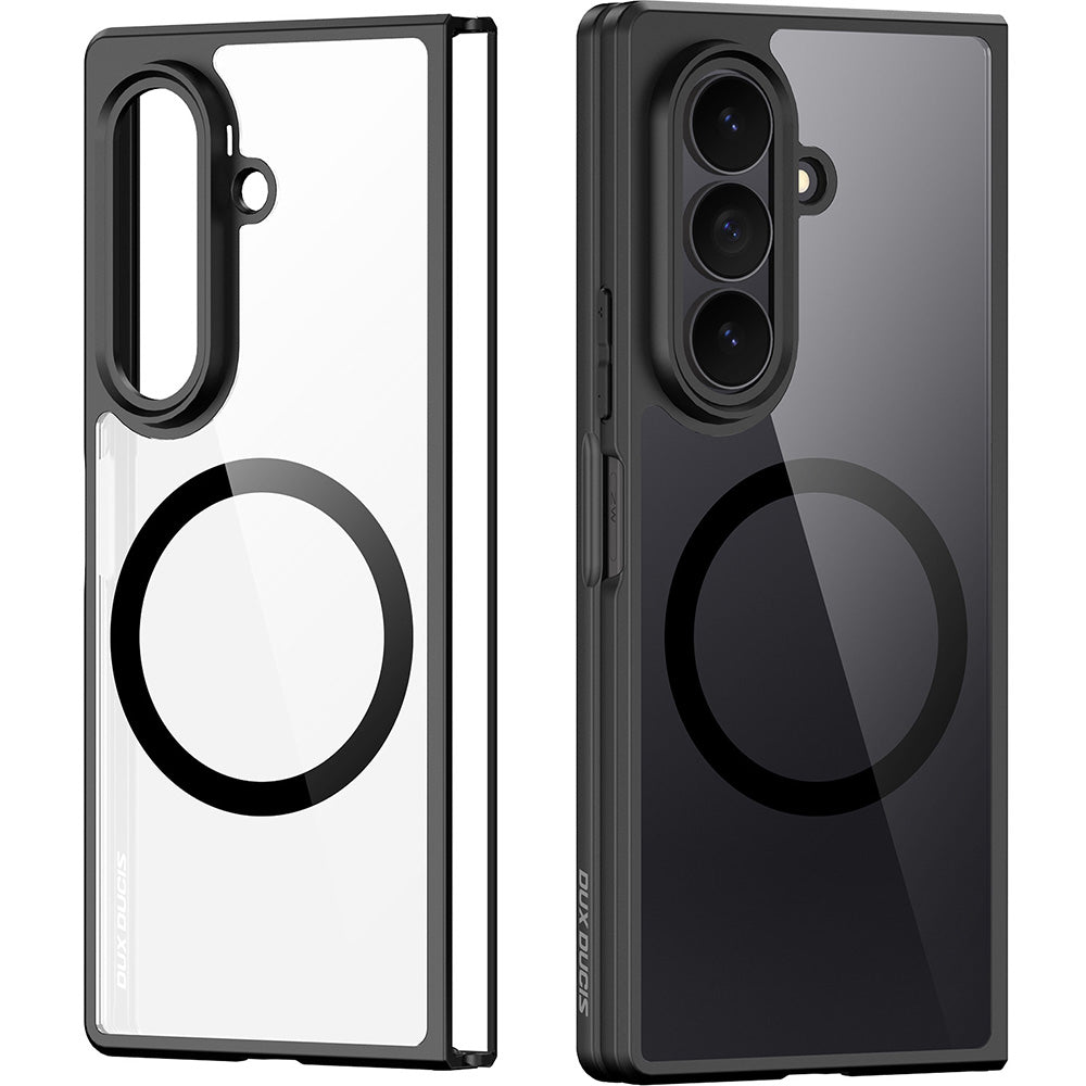 Handyhülle für Galaxy Z Fold8 Ultra, Dux Ducis Aimo Mag, Transparent mit Schwarzen Rahmen