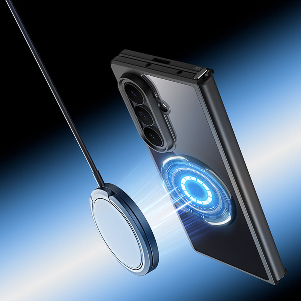 Handyhülle für Galaxy Z Fold8 Ultra, Dux Ducis Aimo Mag, Transparent mit Schwarzen Rahmen