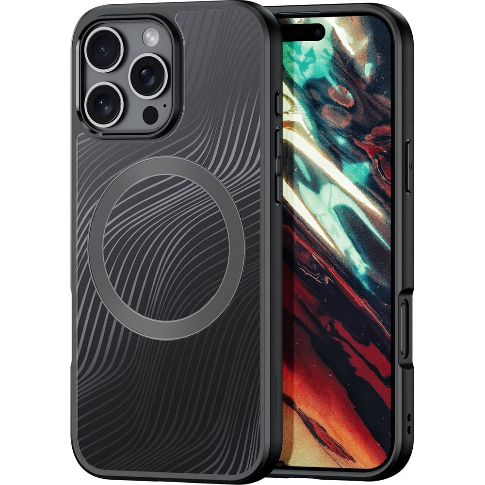 Schutzhülle für iPhone 16 Pro, Dux Ducis Aimo Mag, Schwarz und Transparent