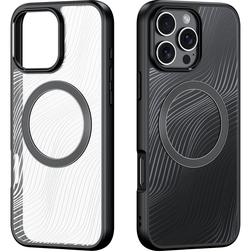 Schutzhülle für iPhone 16 Pro, Dux Ducis Aimo Mag, Schwarz und Transparent