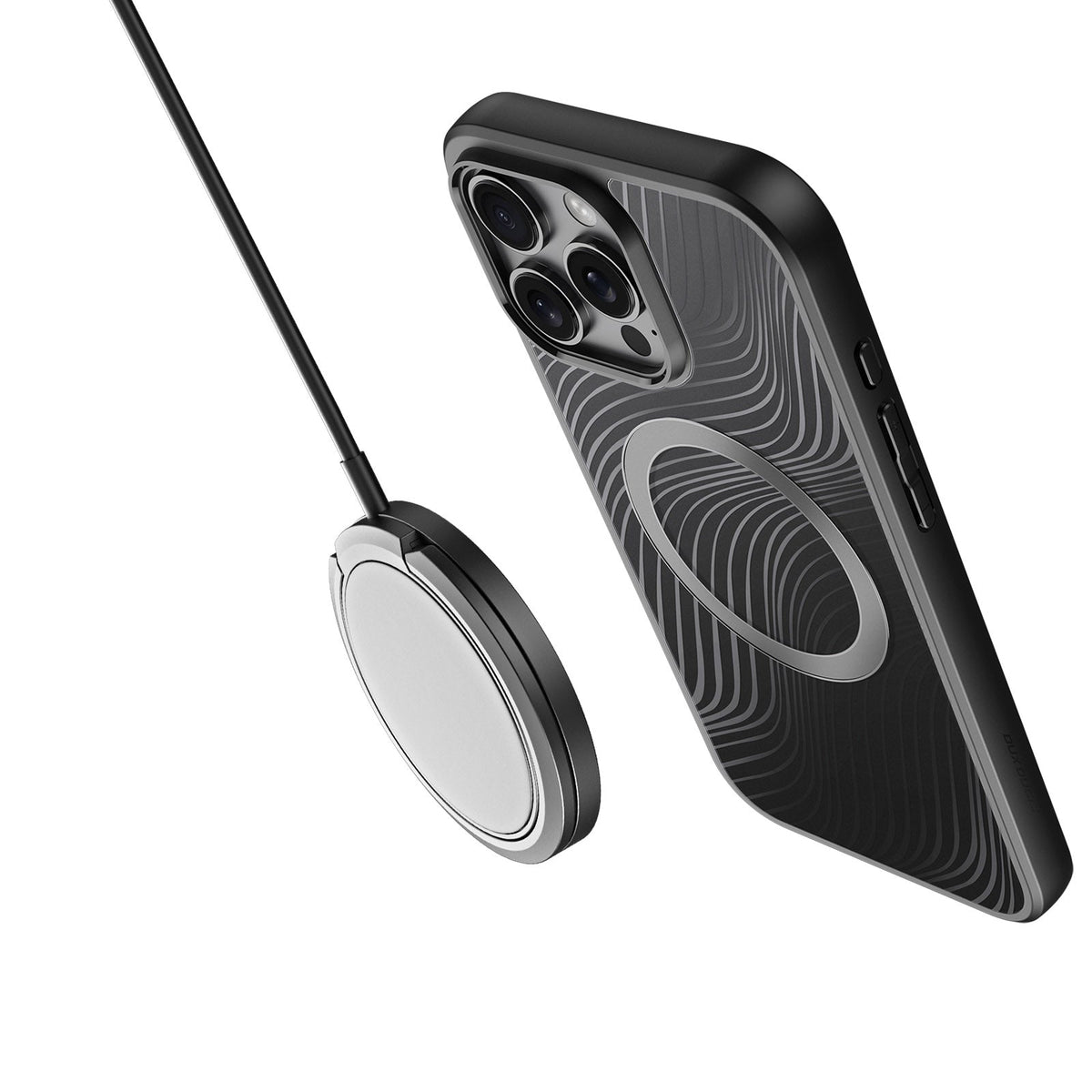 Schutzhülle für iPhone 16 Pro, Dux Ducis Aimo Mag, Schwarz und Transparent