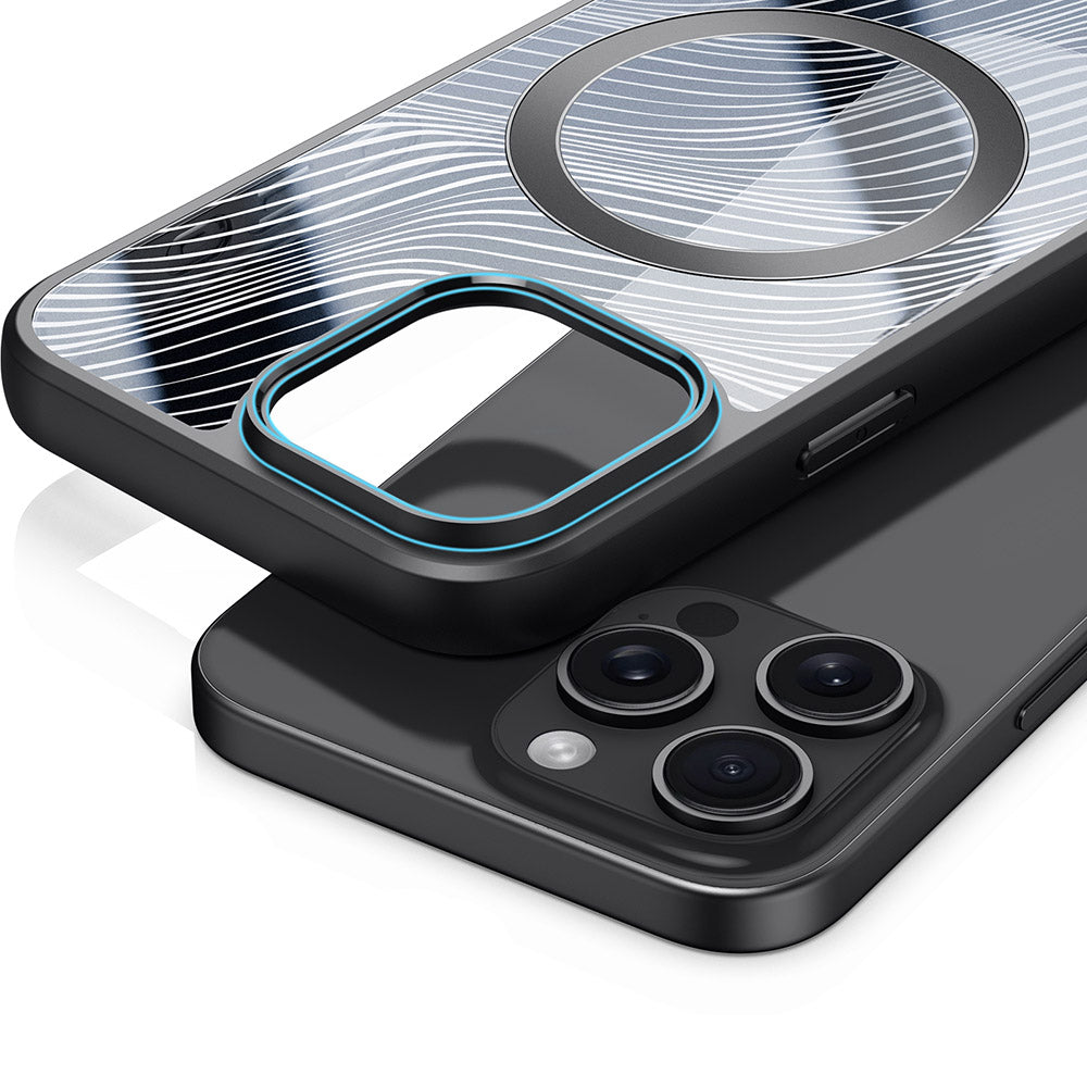 Schutzhülle für iPhone 16 Pro, Dux Ducis Aimo Mag, Schwarz und Transparent