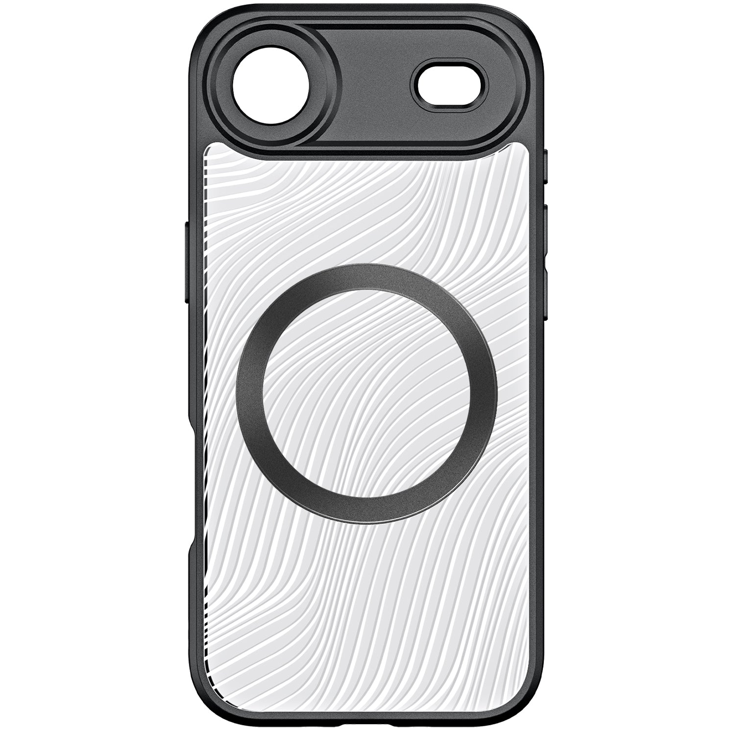 Handyhülle für iPhone Air, Dux Ducis Aimo Mag, Transparent mit schwarzen Rahmen