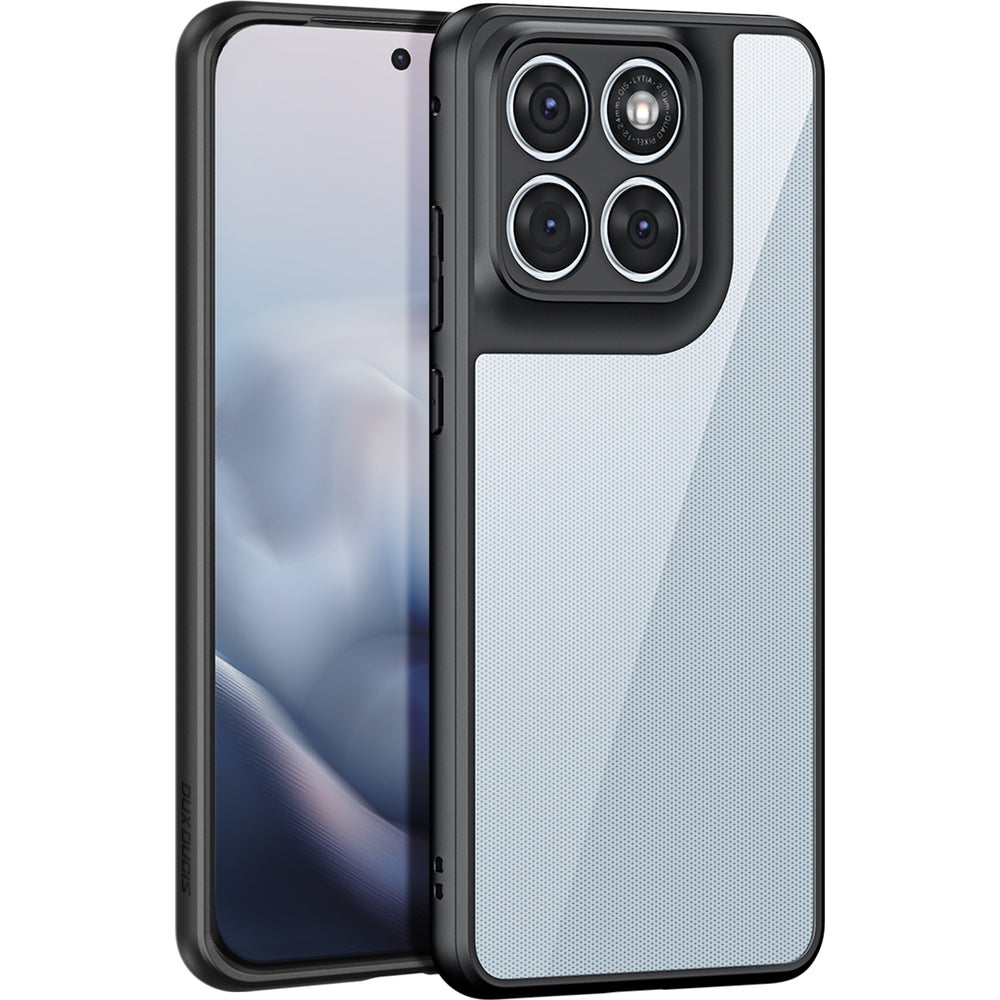 Handyhülle für Motorola Edge 70 Fusion, Dux Ducis Aimo, Transparent mit schwarzen Rahmen