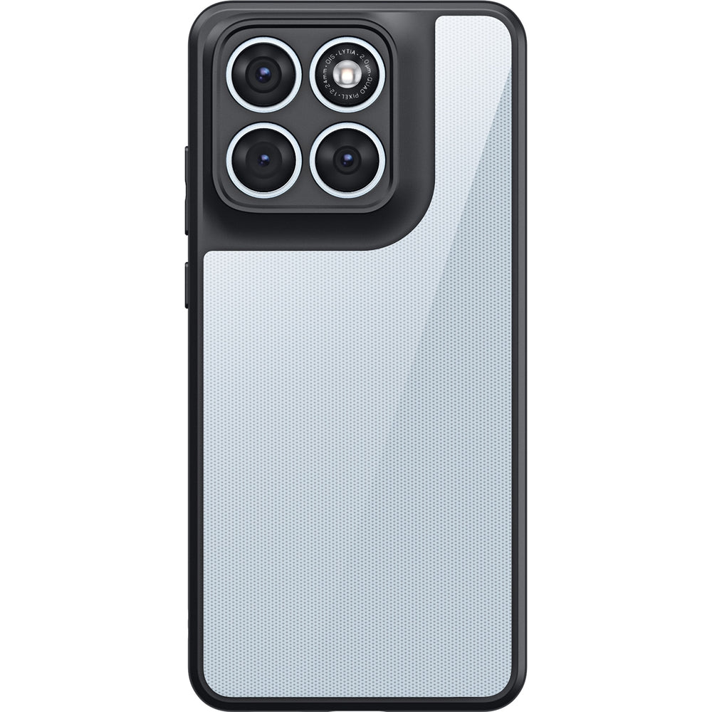 Handyhülle für Motorola Edge 70 Fusion, Dux Ducis Aimo, Transparent mit schwarzen Rahmen