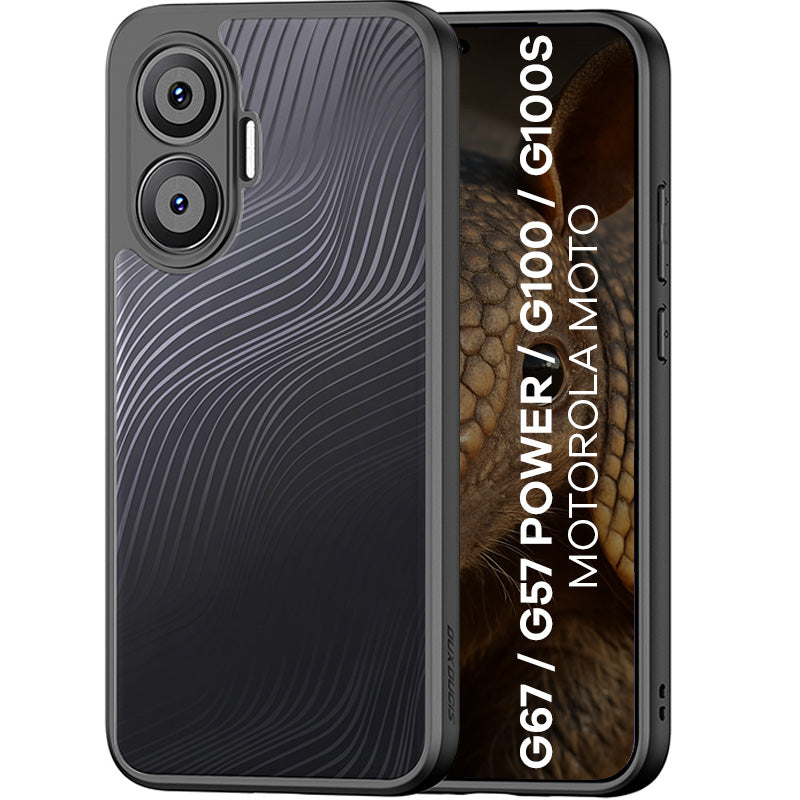 Handyhülle für Motorola Moto G67 Power / G57 Power / G100 / G100S, Dux Ducis Aimo, Transparent mit Schwarzen Rahmen
