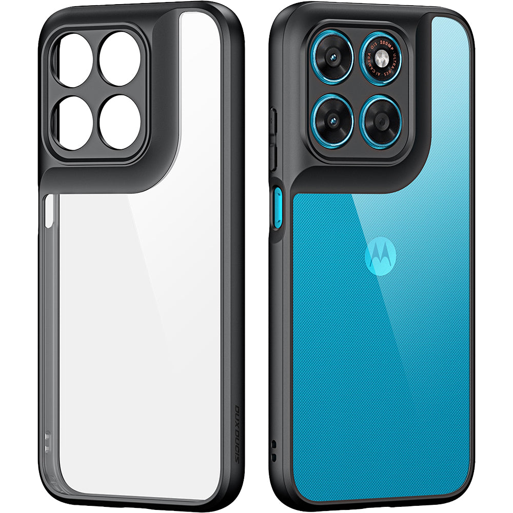 Handyhülle für Motorola Moto G87 5G / G77 5G / G67 5G, Dux Ducis Aimo, Schwarz und Transparent