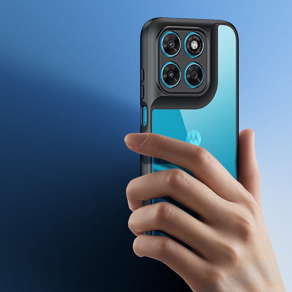 Handyhülle für Motorola Moto G87 5G / G77 5G / G67 5G, Dux Ducis Aimo, Schwarz und Transparent