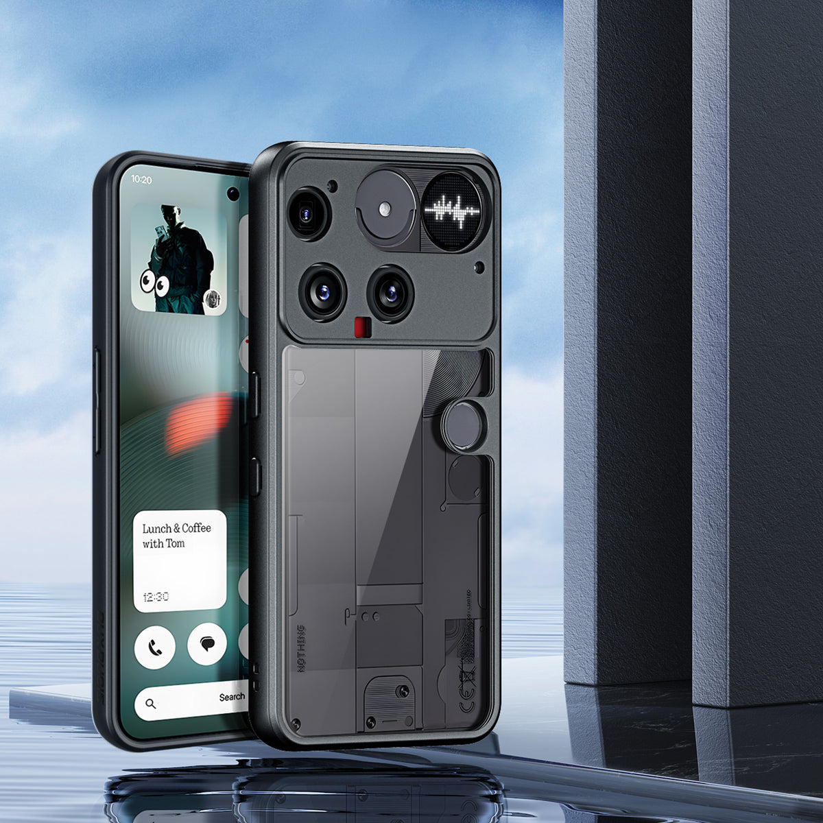 Handyhülle für Nothing Phone 3, Dux Ducis Aimo, Schwarz-Transparent