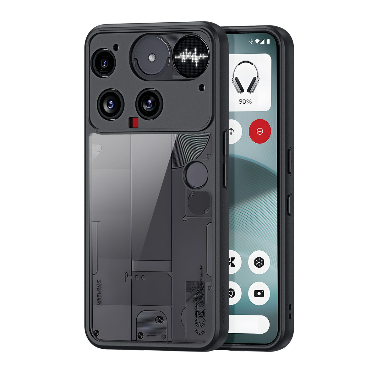 Handyhülle für Nothing Phone 3, Dux Ducis Aimo, Schwarz-Transparent