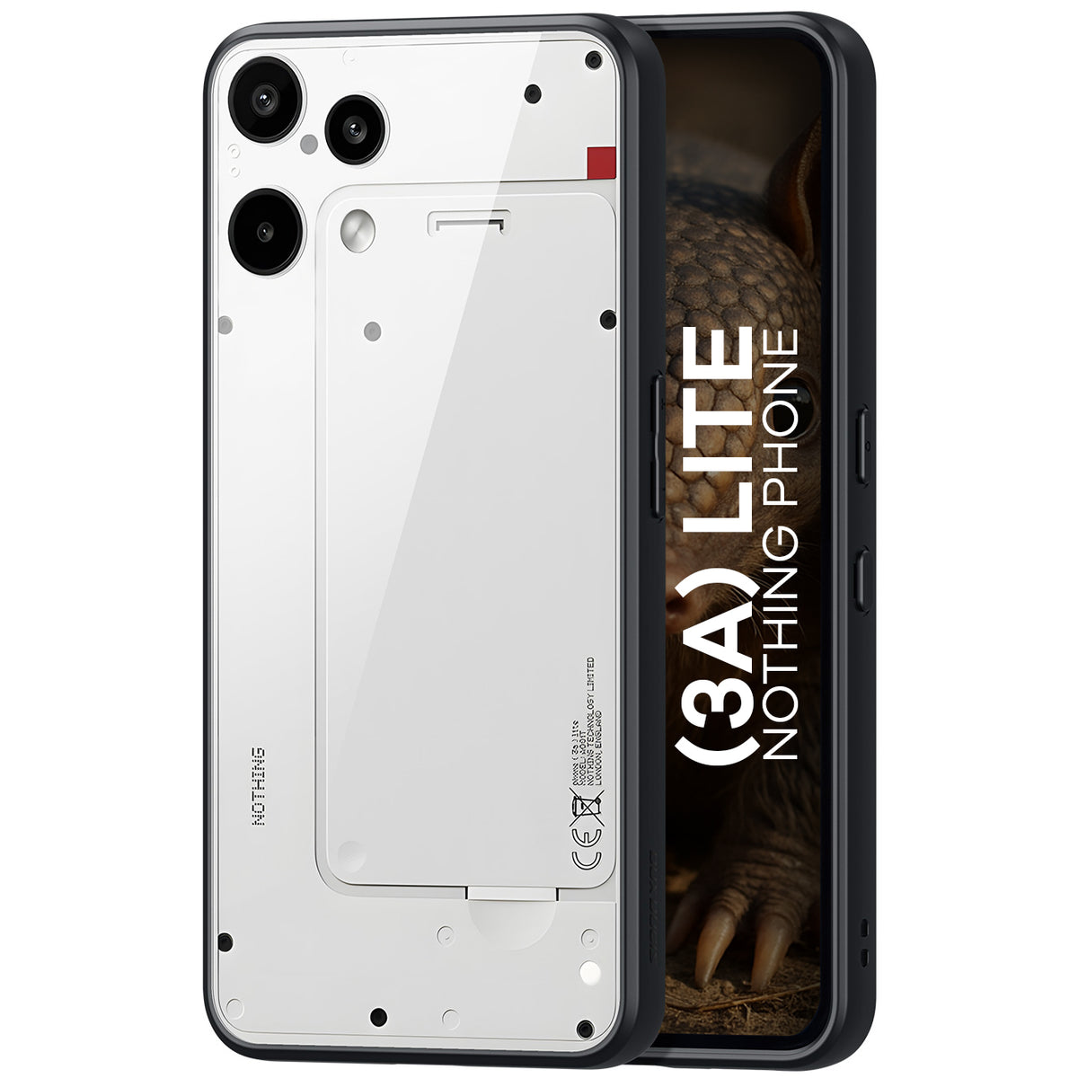 Handyhülle für Nothing Phone 3a Lite, Dux Ducis Aimo, Transparent mit Schwarzen Rahmen