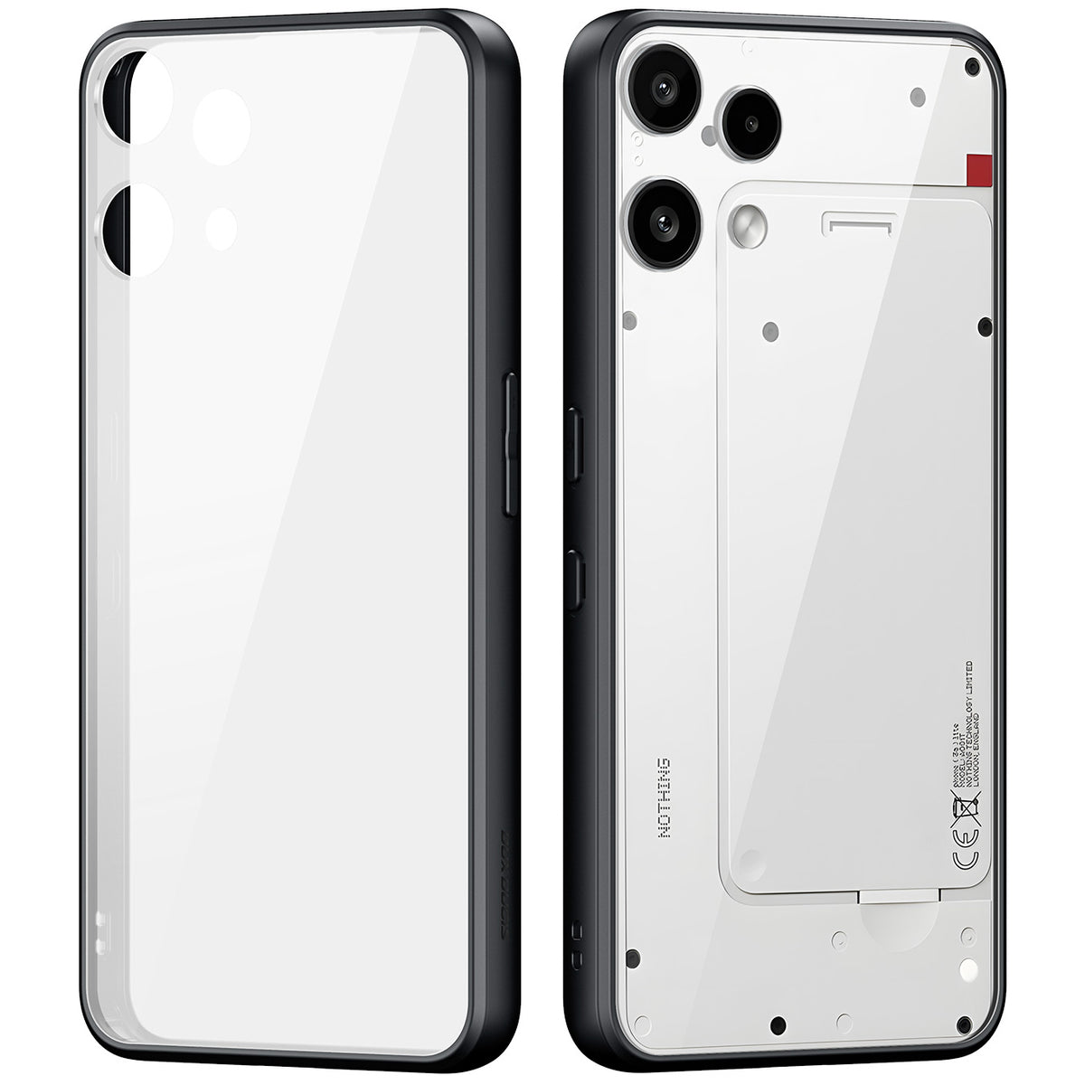 Handyhülle für Nothing Phone 3a Lite, Dux Ducis Aimo, Transparent mit Schwarzen Rahmen